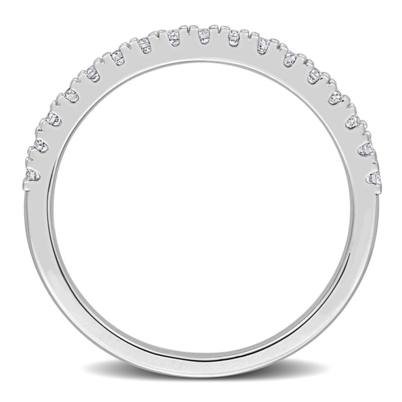 Lab Created Lab Grown Diamond Anniversary Ring in Sterling Silver