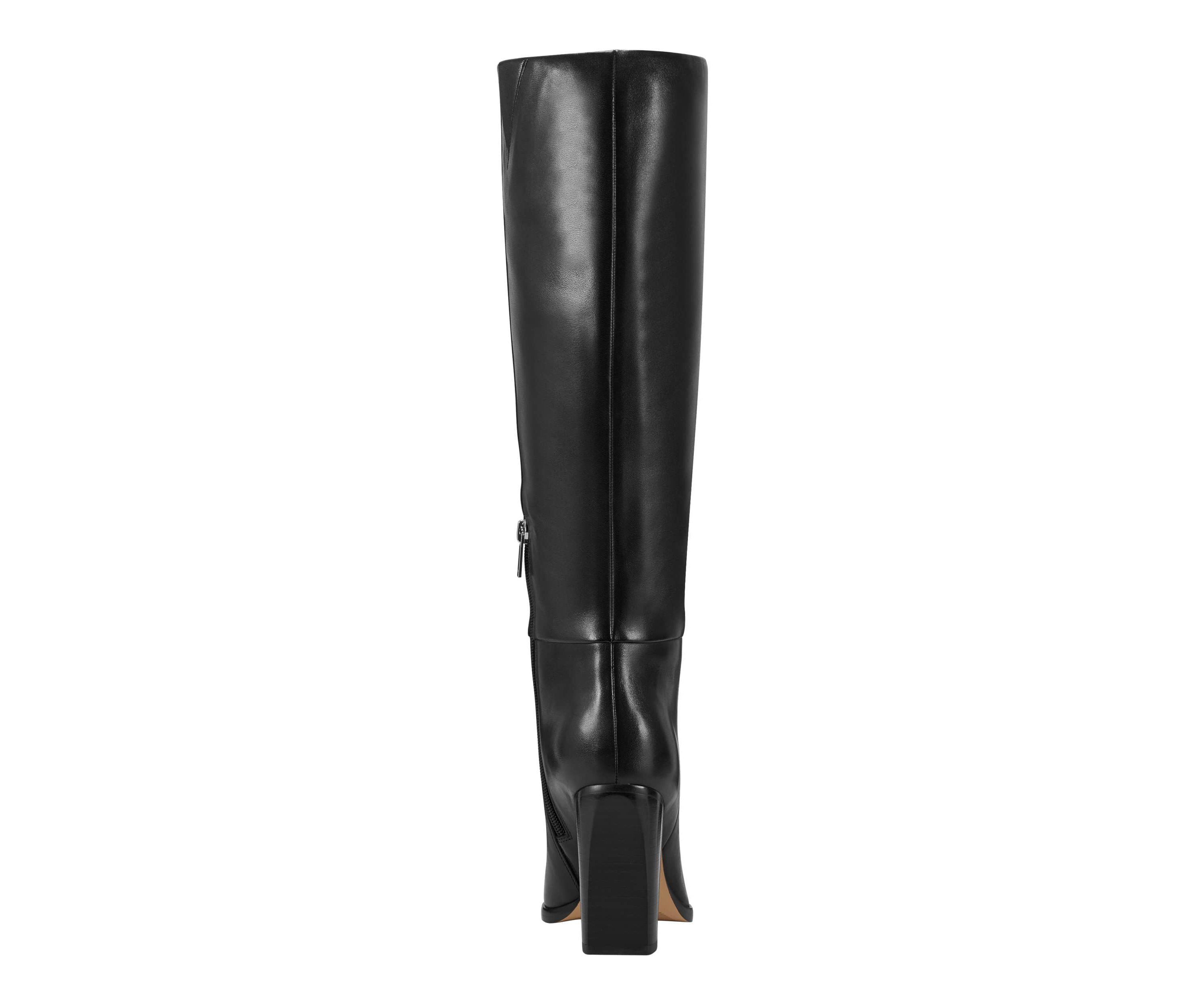 Lannie Wide Calf Pointy Toe Block Heel Dress Boots