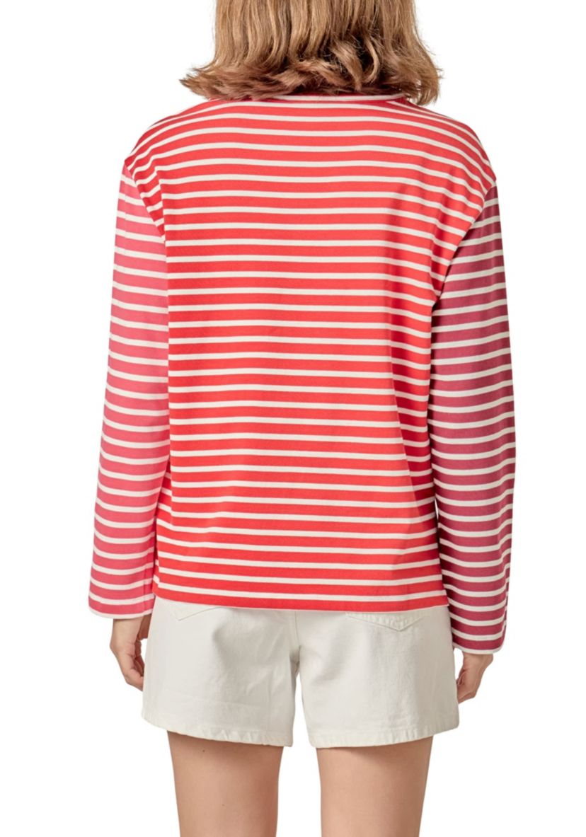 STRIPE COLOR BLOCK SHIRT