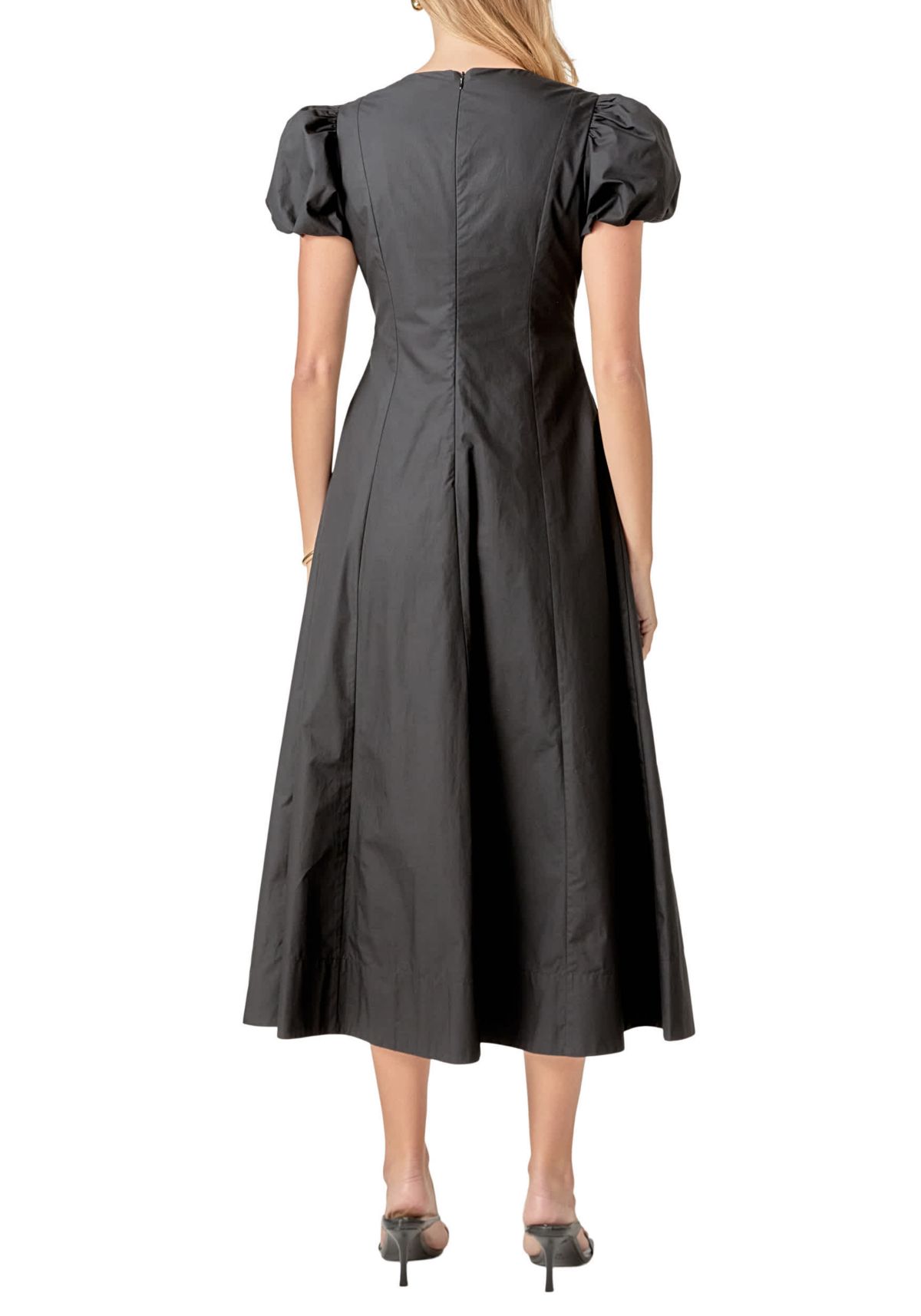 Deep V neck maxi dress