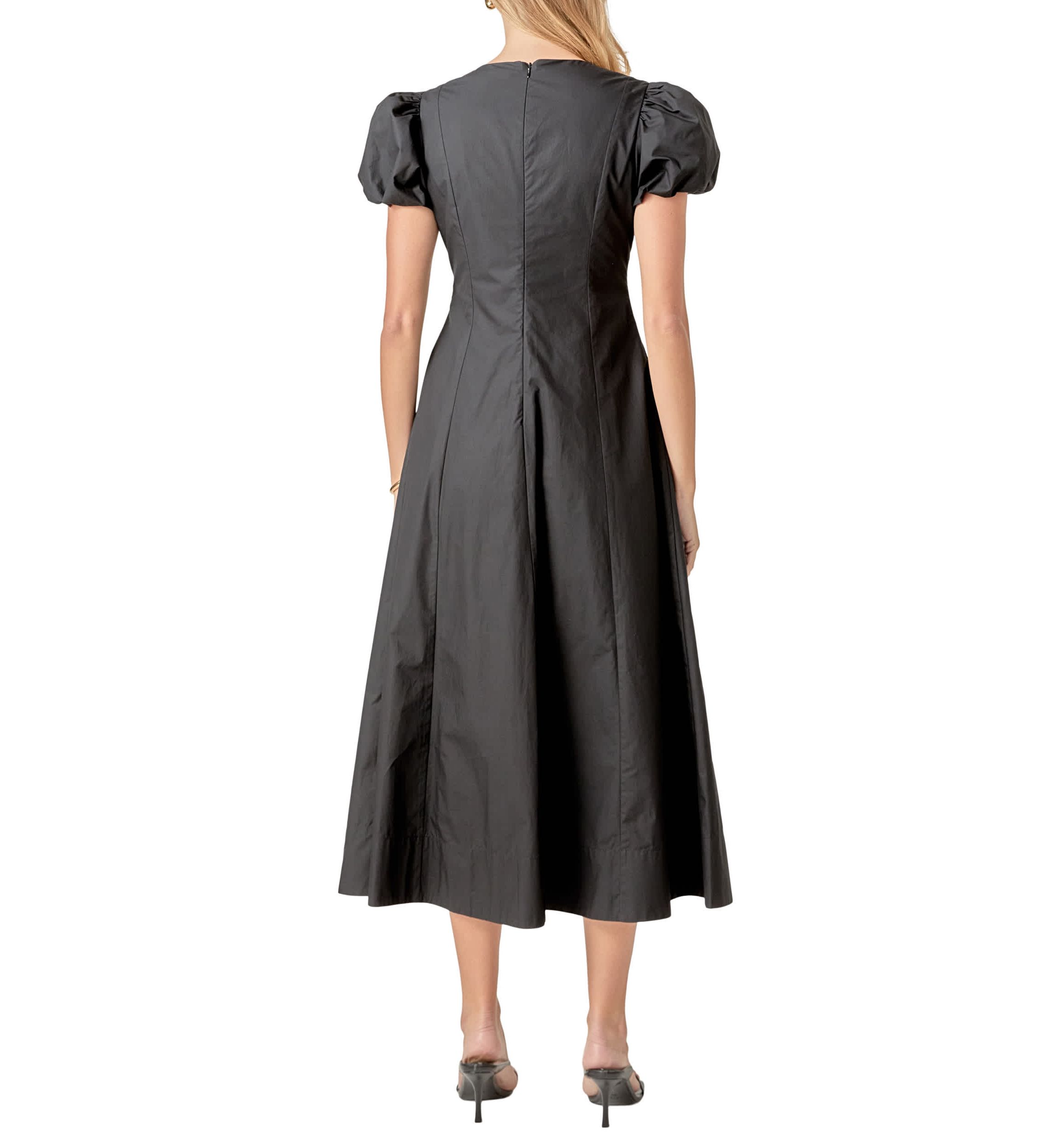 Deep V neck maxi dress