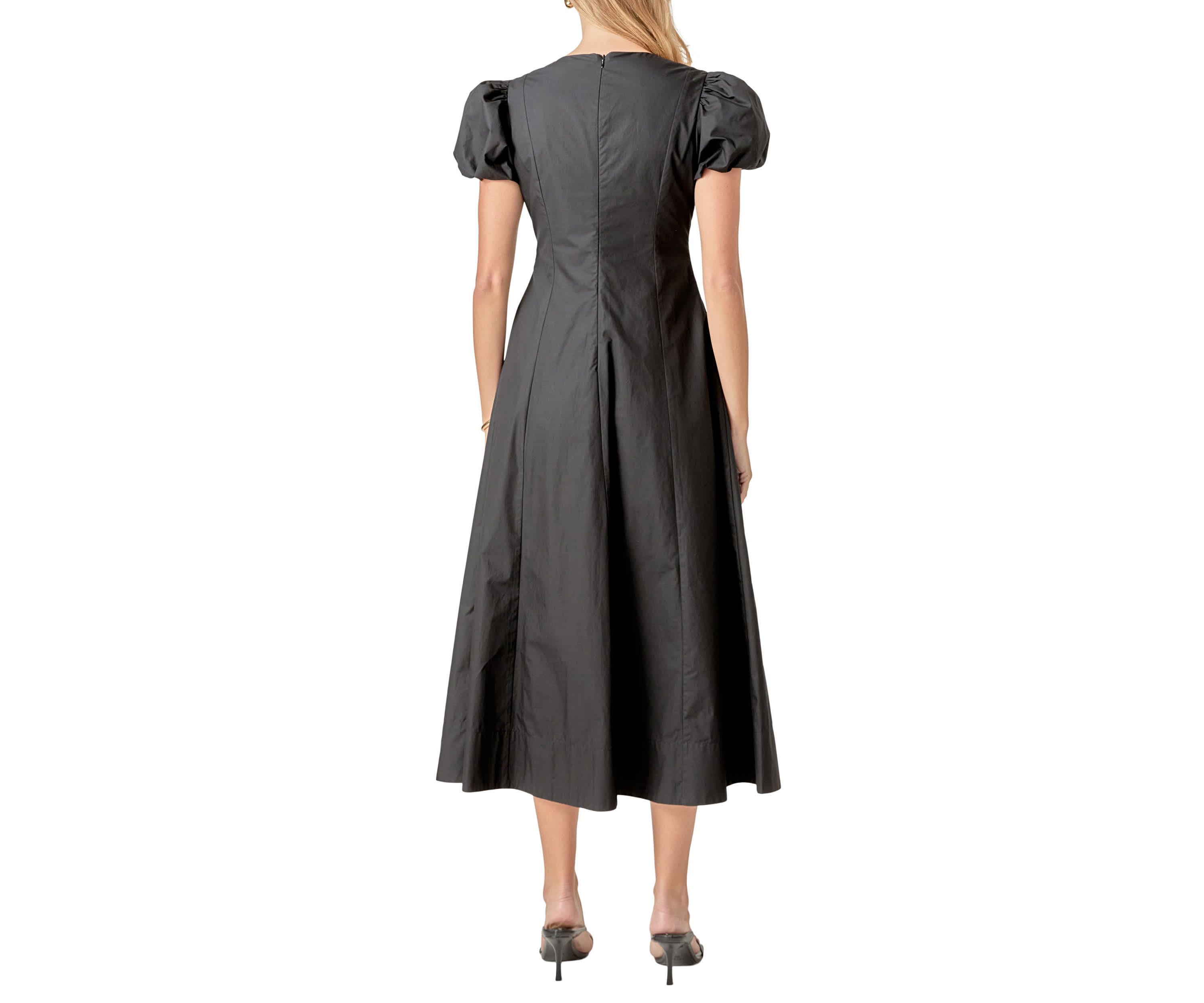 Deep V neck maxi dress