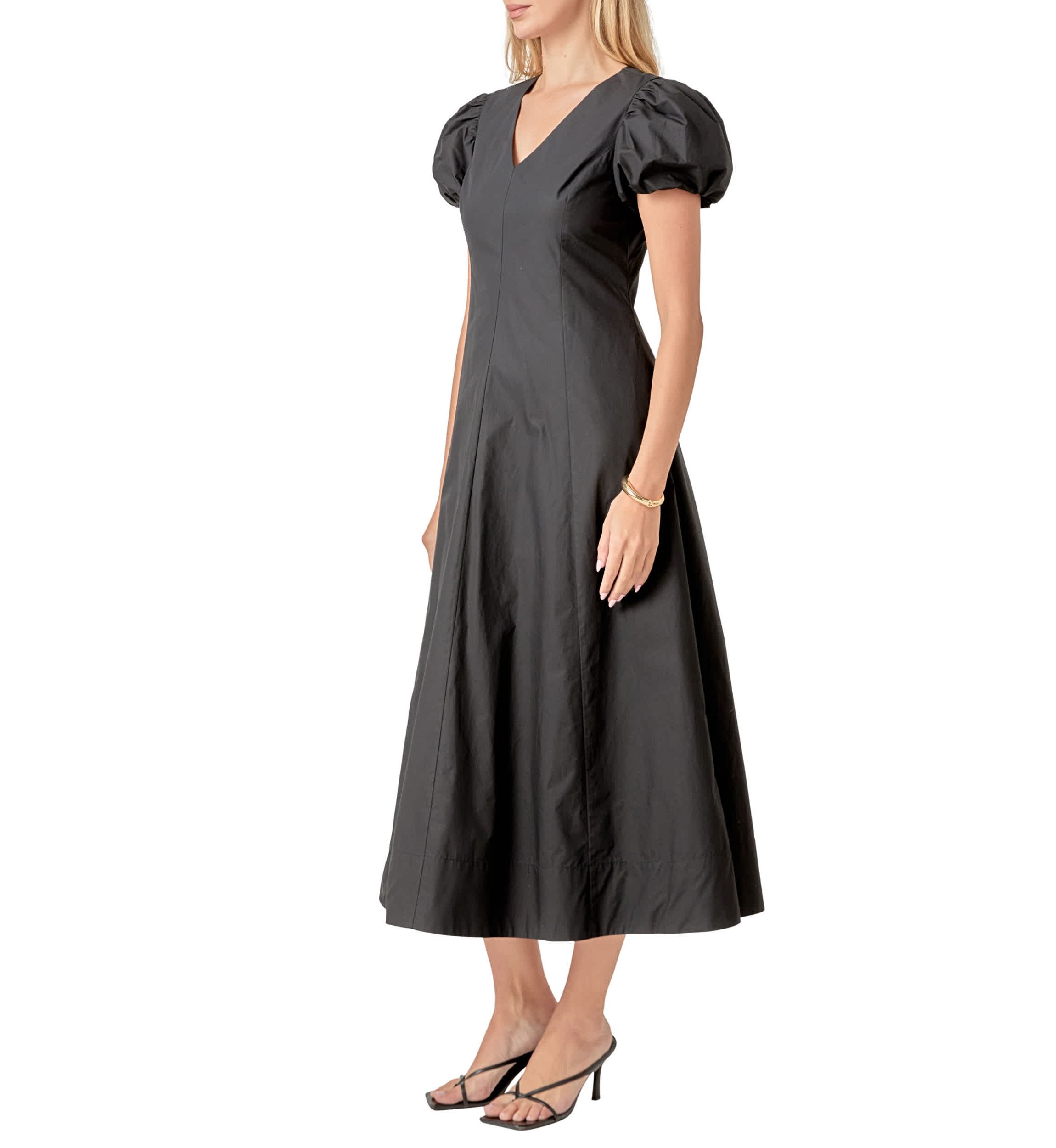 Deep V neck maxi dress
