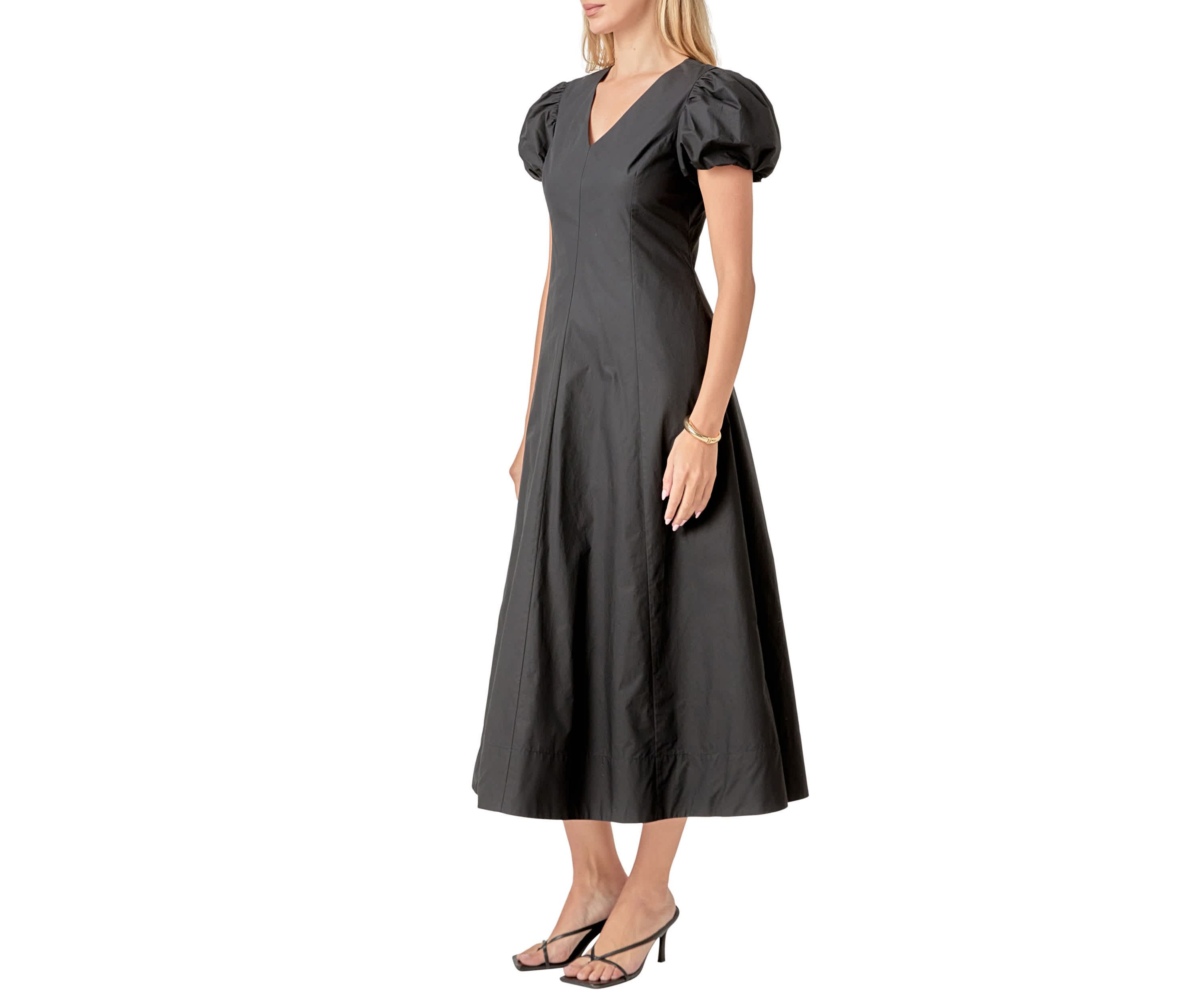 Deep V neck maxi dress