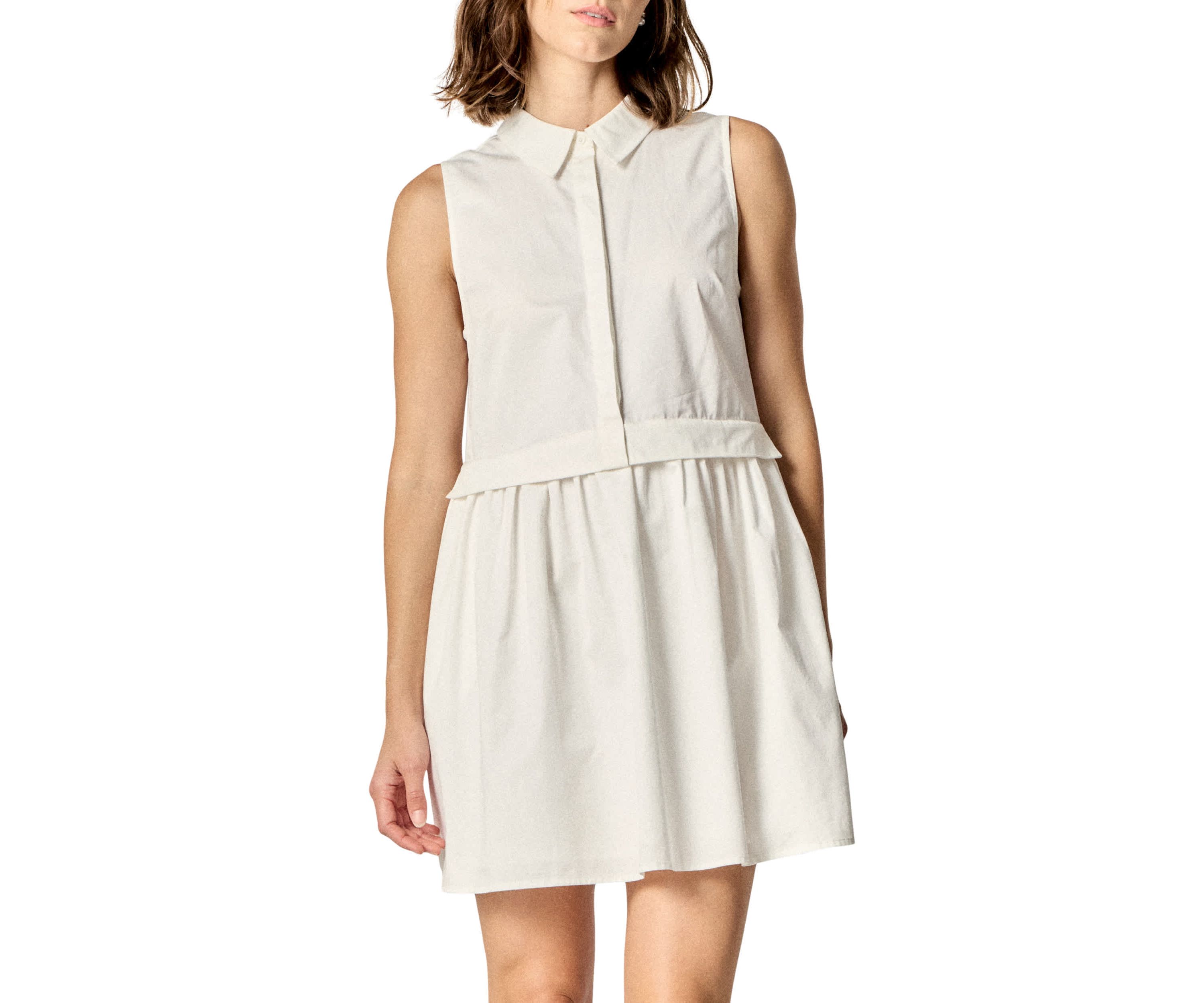 SHIRT SLEEVELESS MINI DRESS