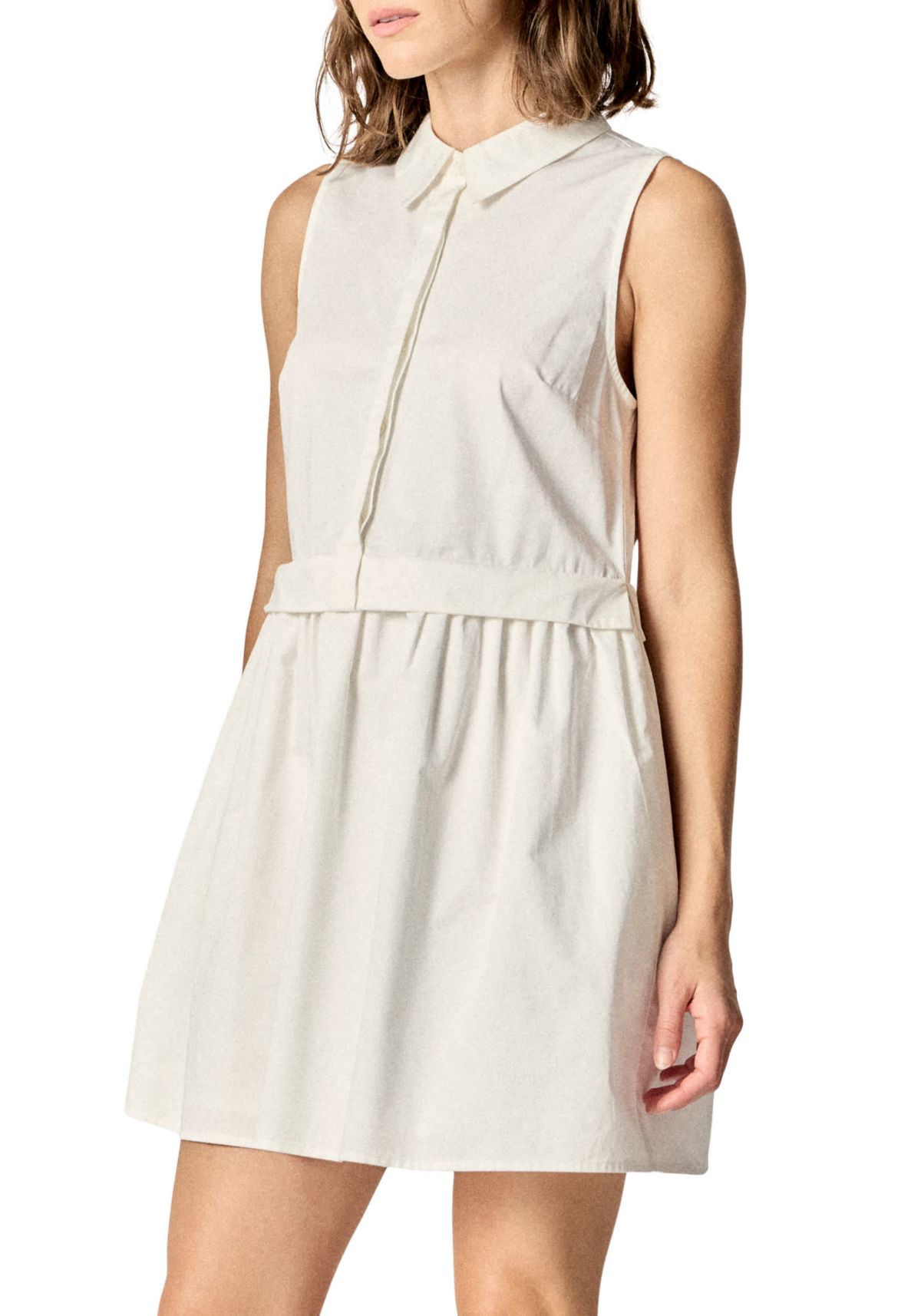 SHIRT SLEEVELESS MINI DRESS