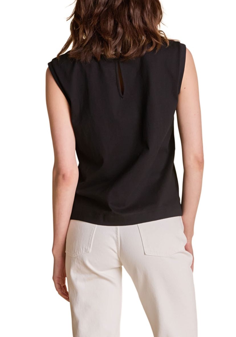 RHINESTONE BOW SLEEVELESS TOP