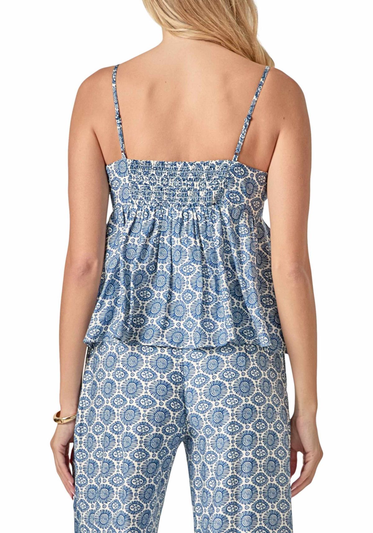 PRINTED BABYDOLL TOP