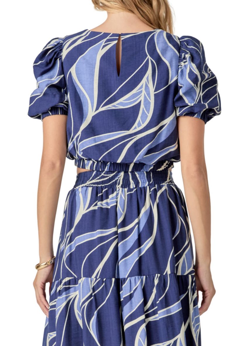 Printed elastic top
