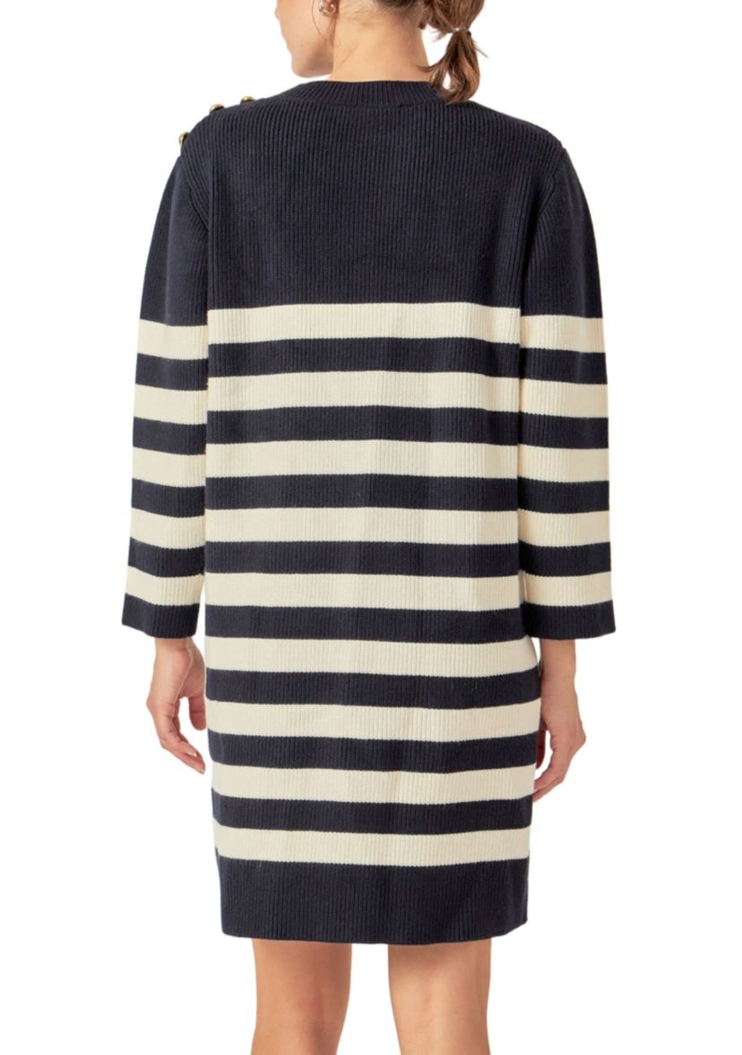 STRIPE KNIT DRESS