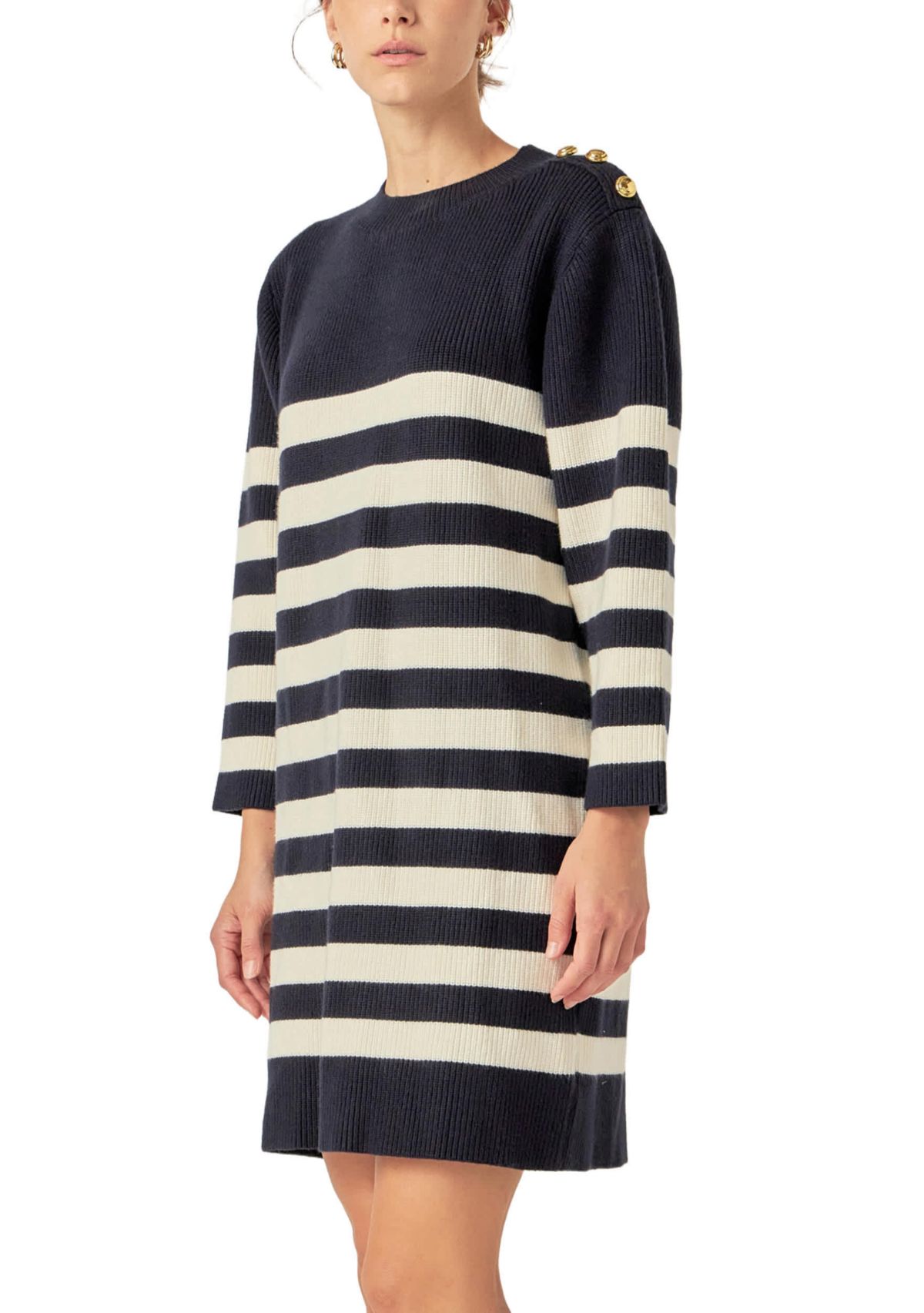 STRIPE KNIT DRESS