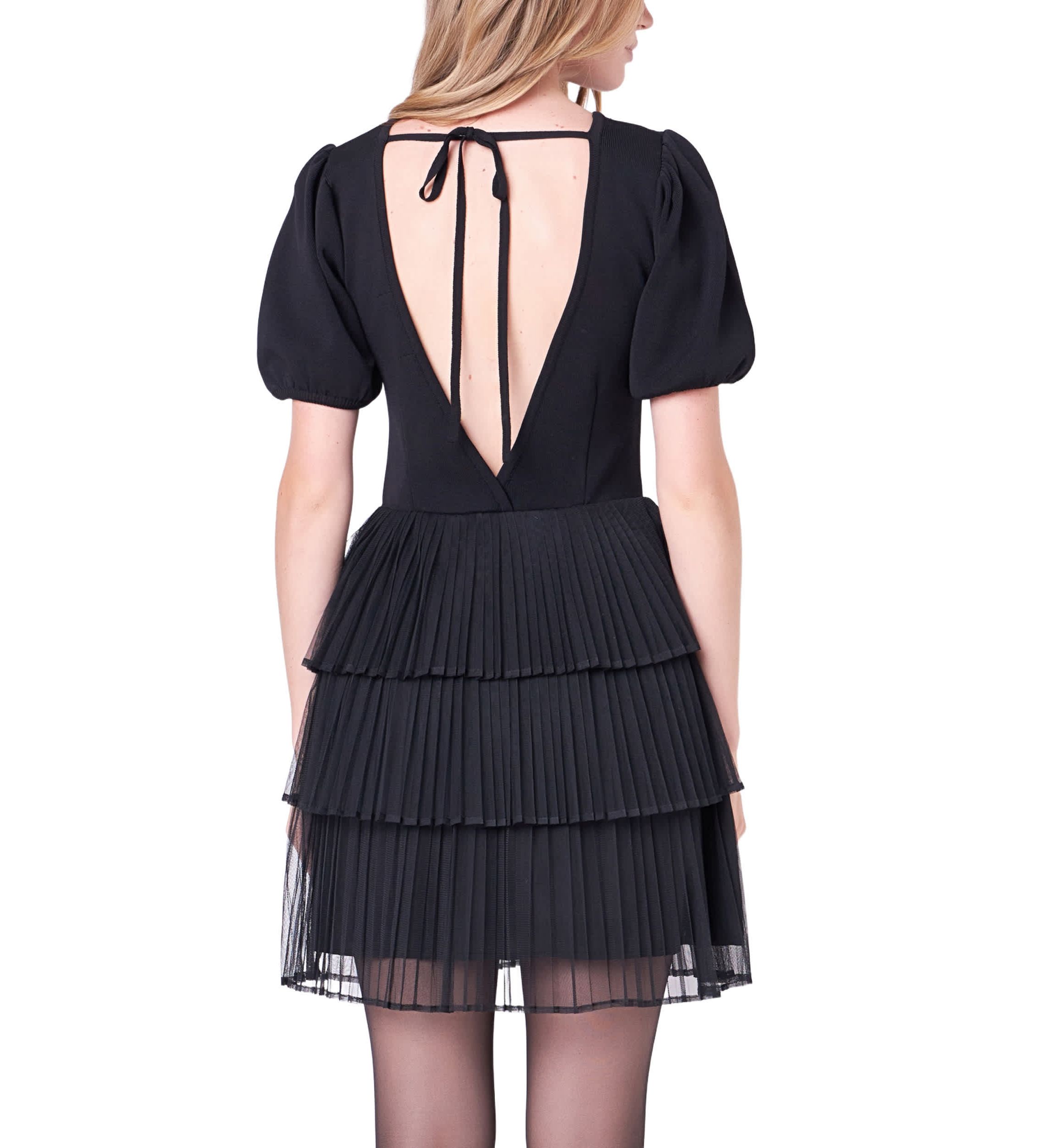 Mixed Media Mini Dress