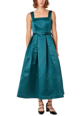 ENGLISH FACTORY Women's Sleeveless Midi Dress, Green, Large