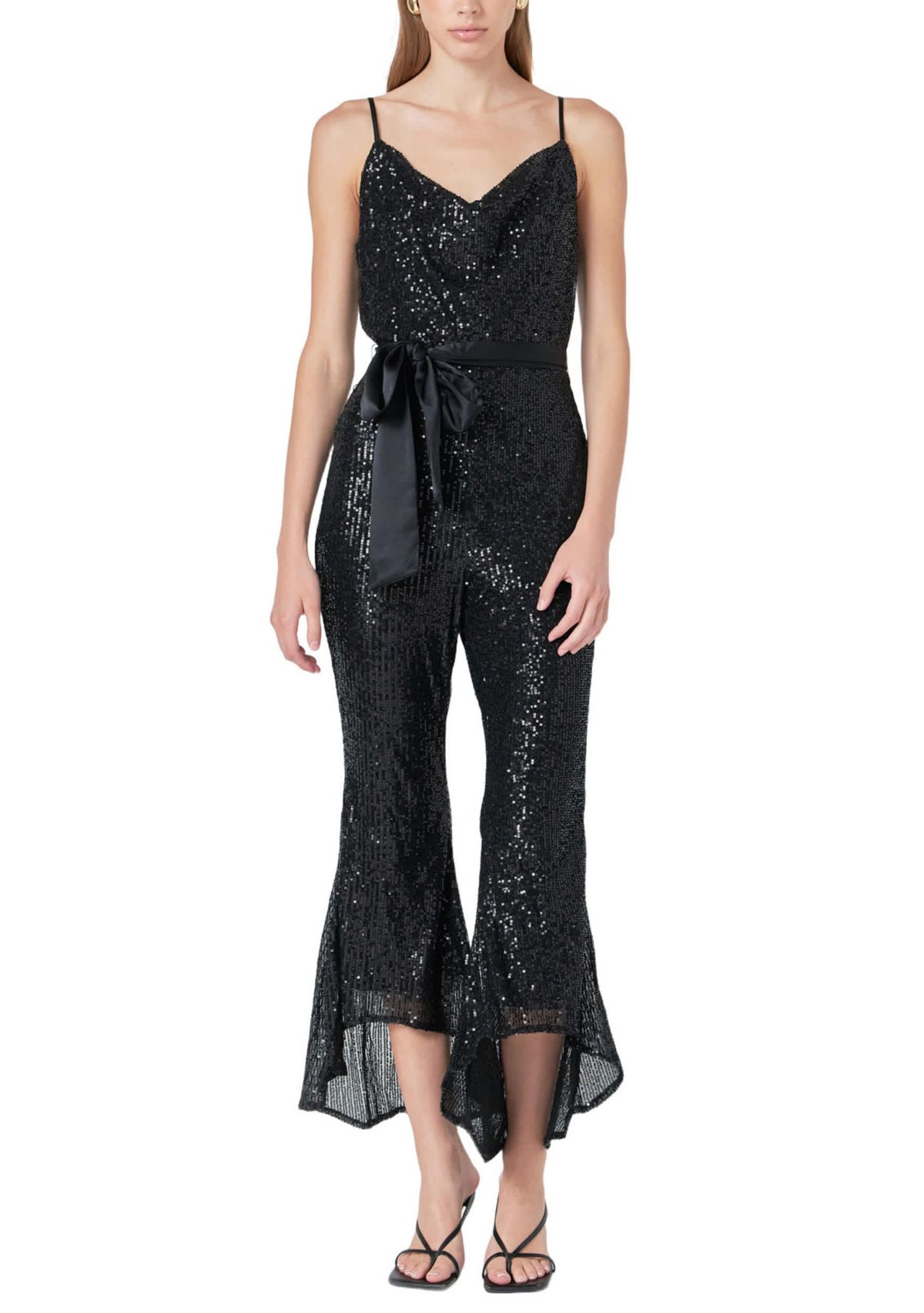 Sequin Spaghetti Strap Jumpsuit