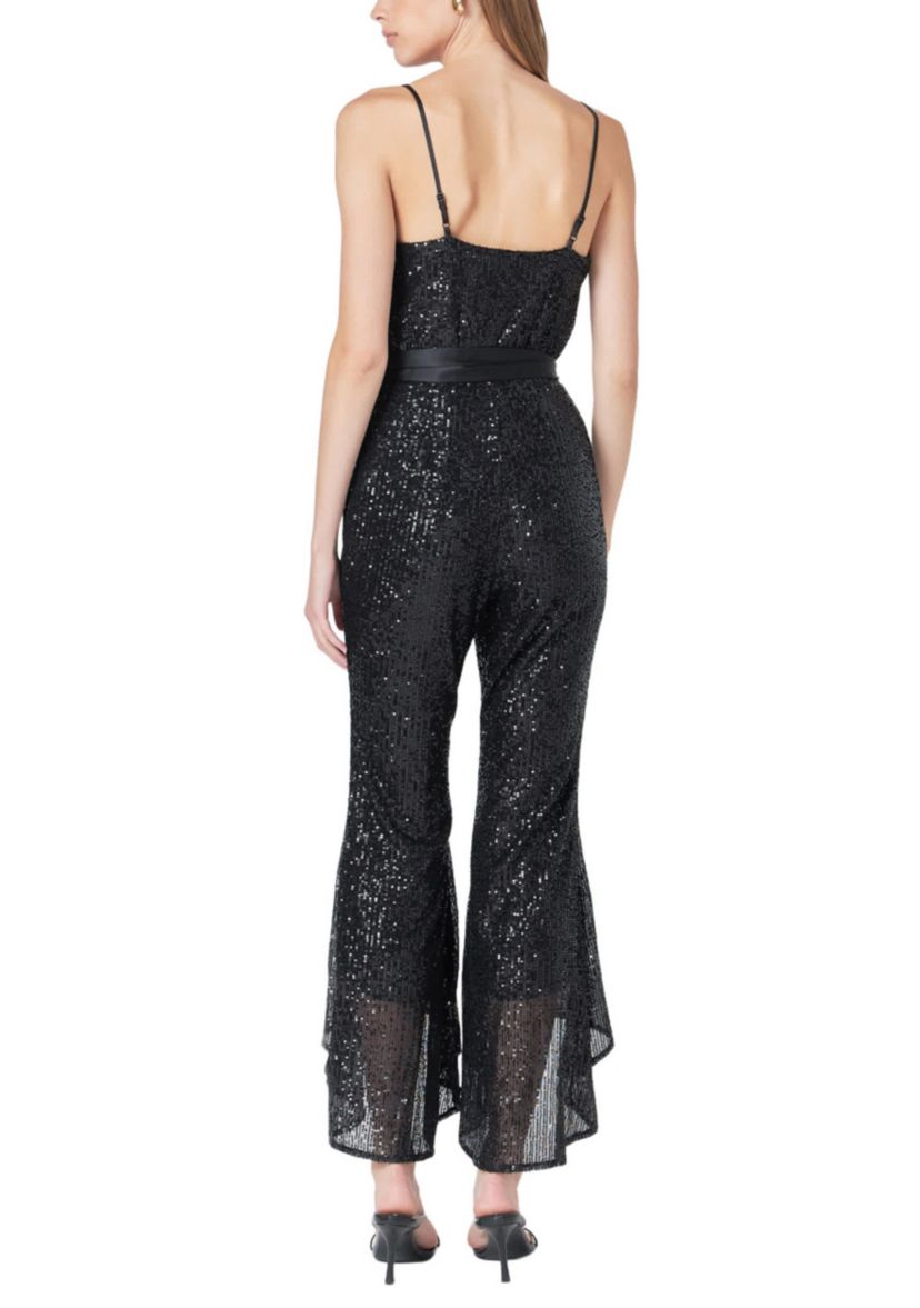 Sequin Spaghetti Strap Jumpsuit