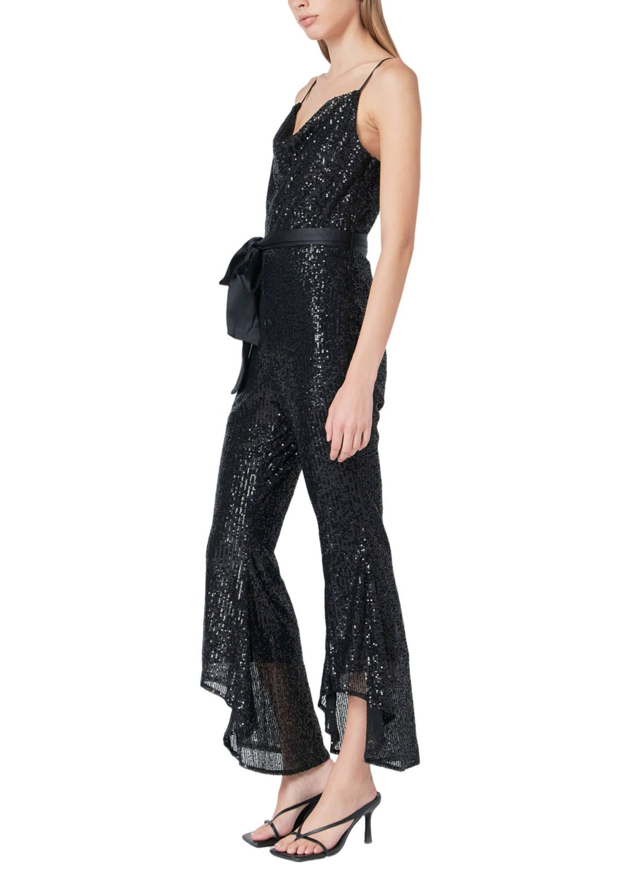 Sequin Spaghetti Strap Jumpsuit