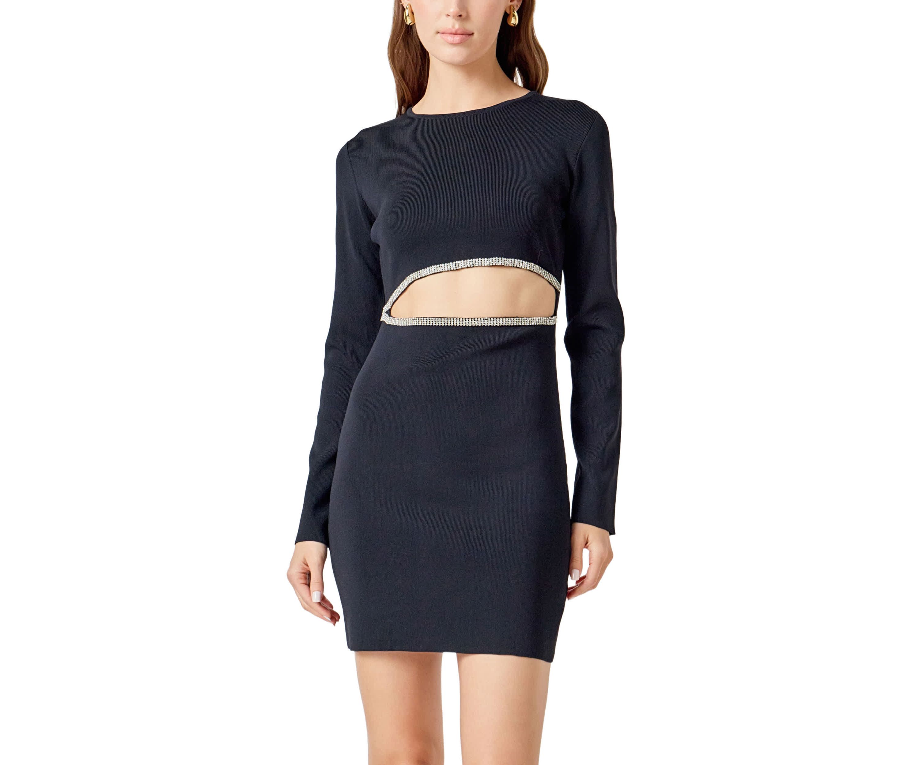 Knit Cut Out Mini Dress