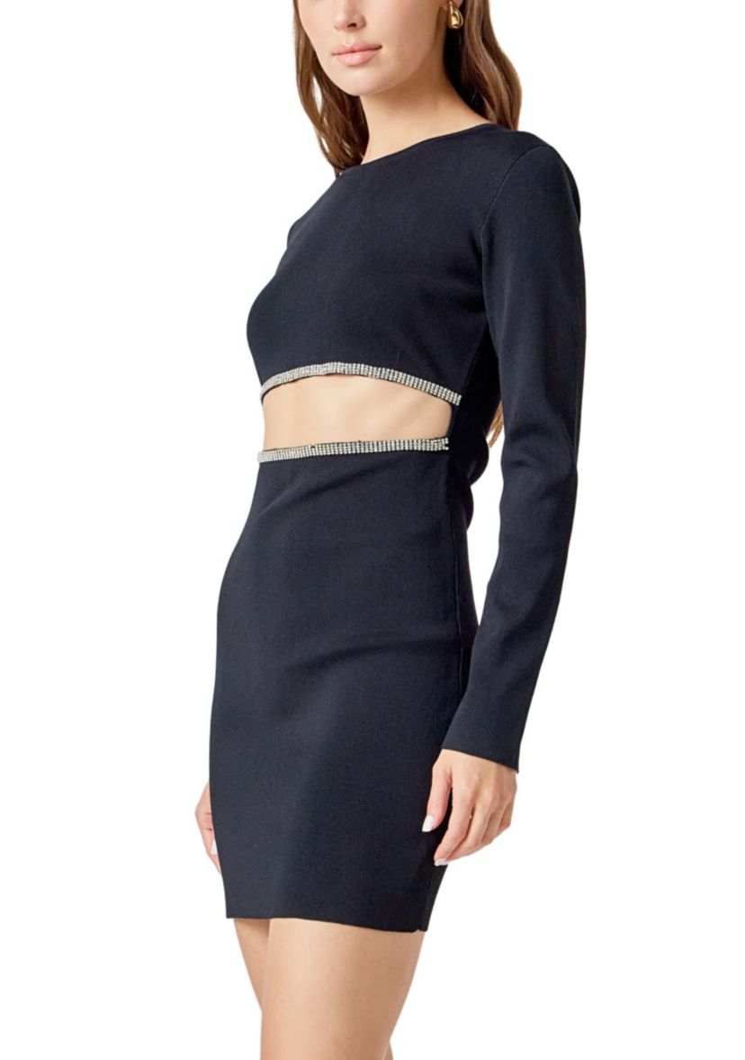 Knit Cut Out Mini Dress