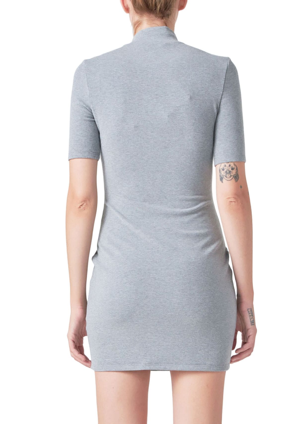 Soft Mock Neck Mini Dress