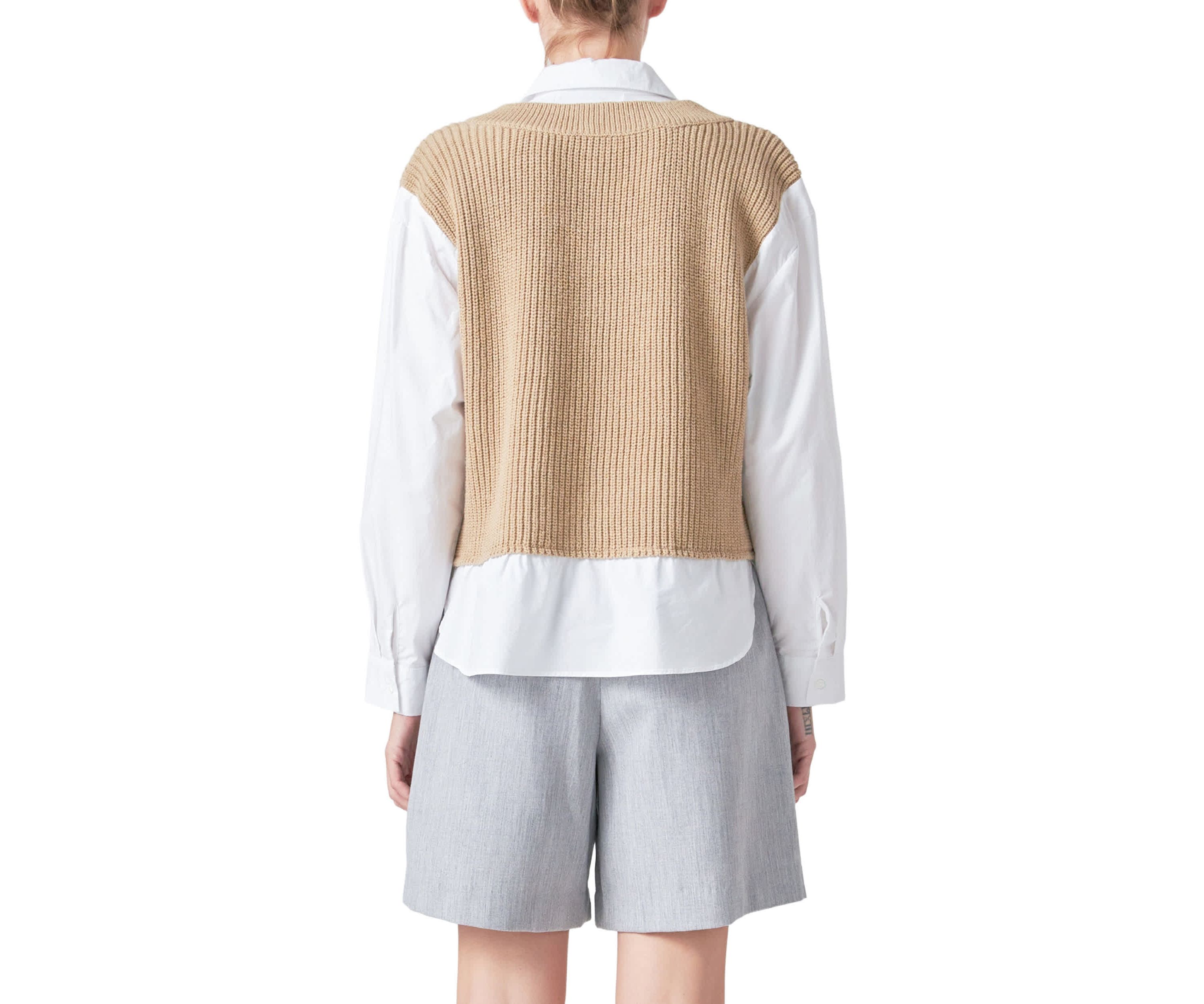 Sweater Over Shirt