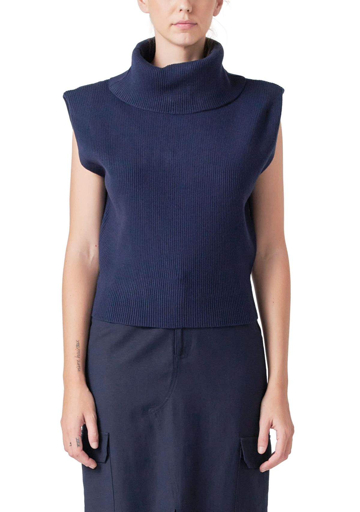 Turtleneck Sleeveless Sweater