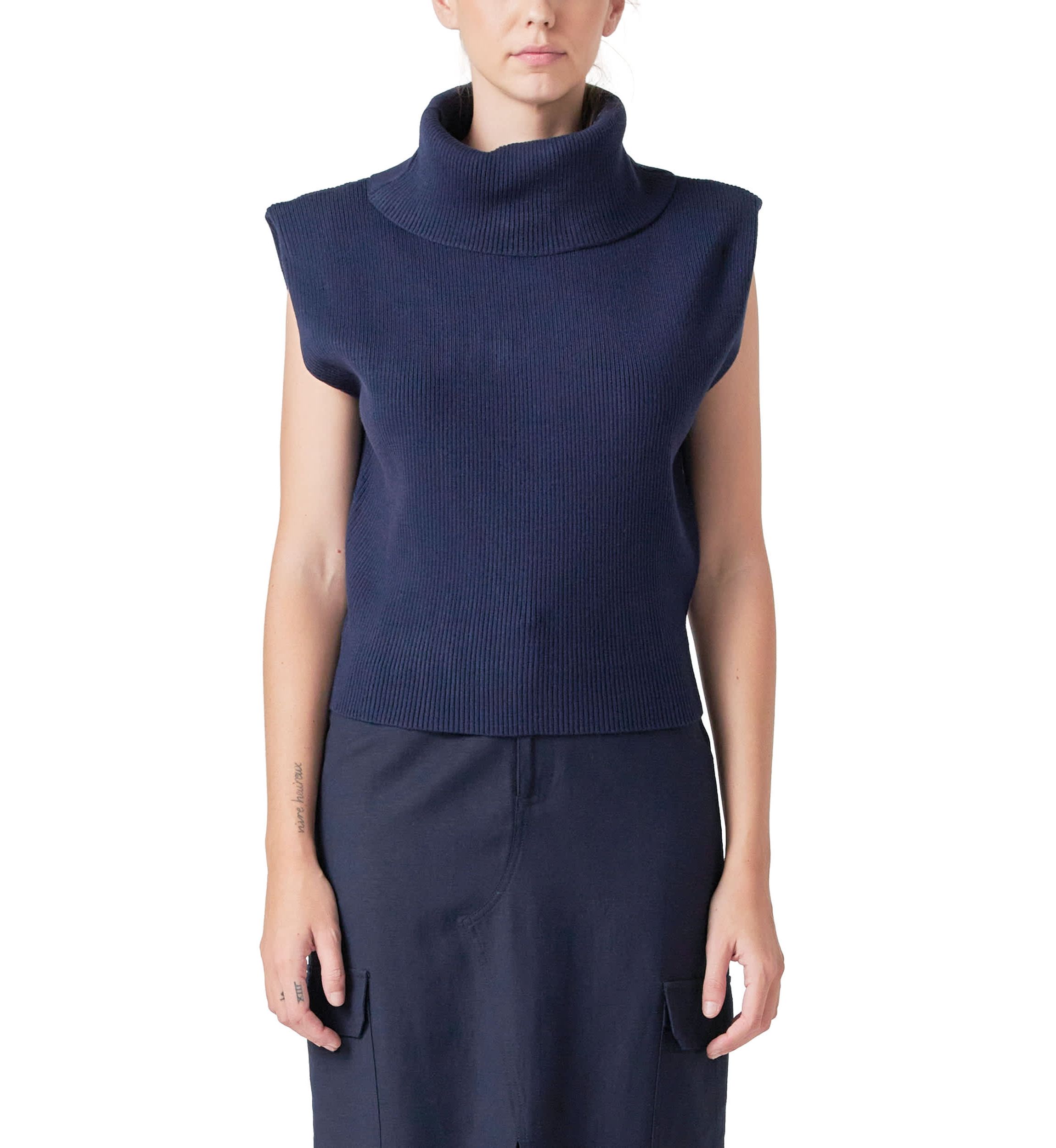Turtleneck Sleeveless Sweater