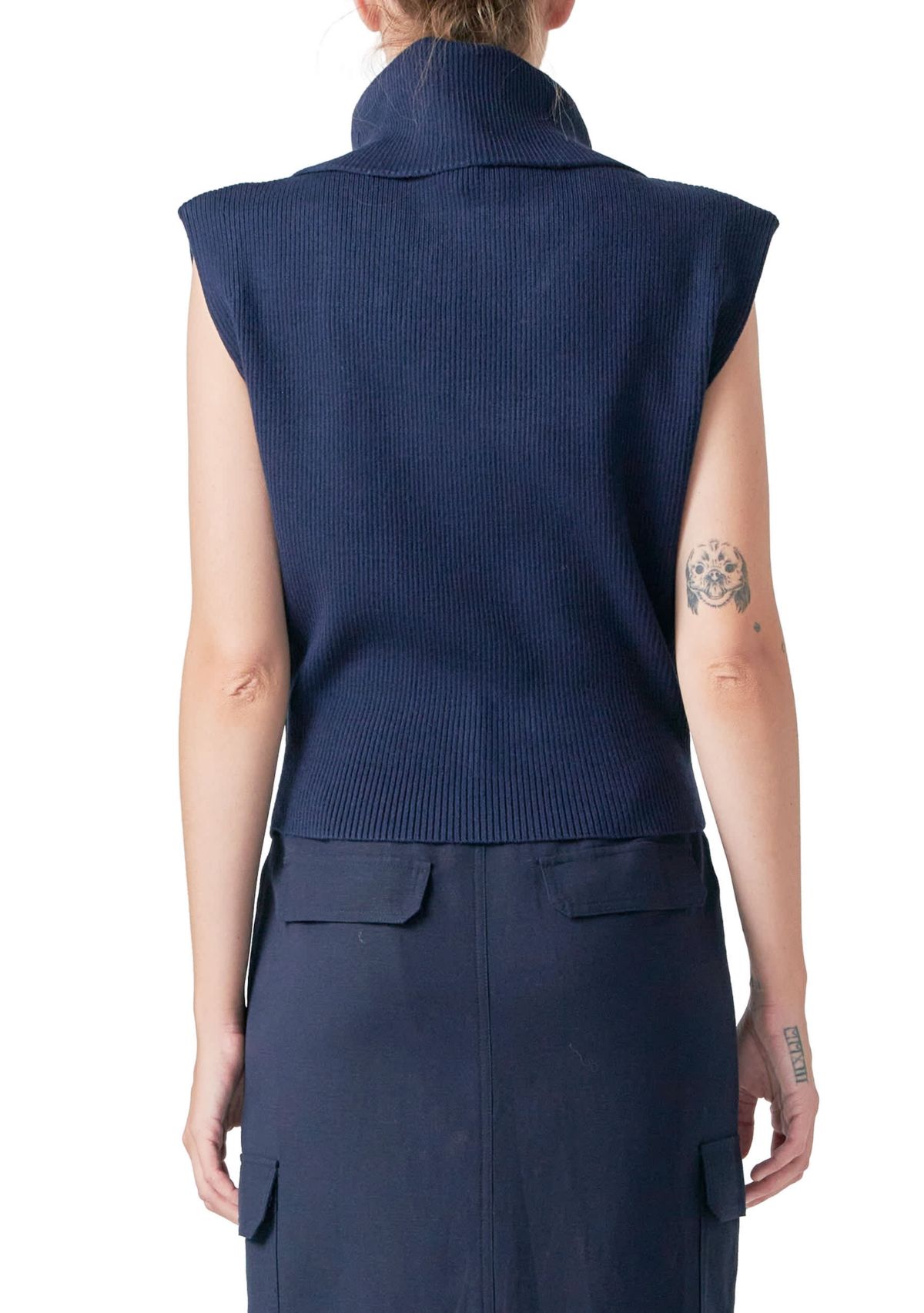 Turtleneck Sleeveless Sweater