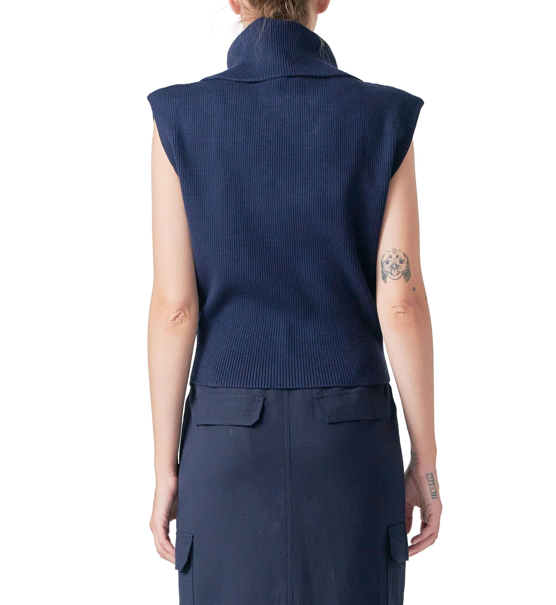 Turtleneck Sleeveless Sweater
