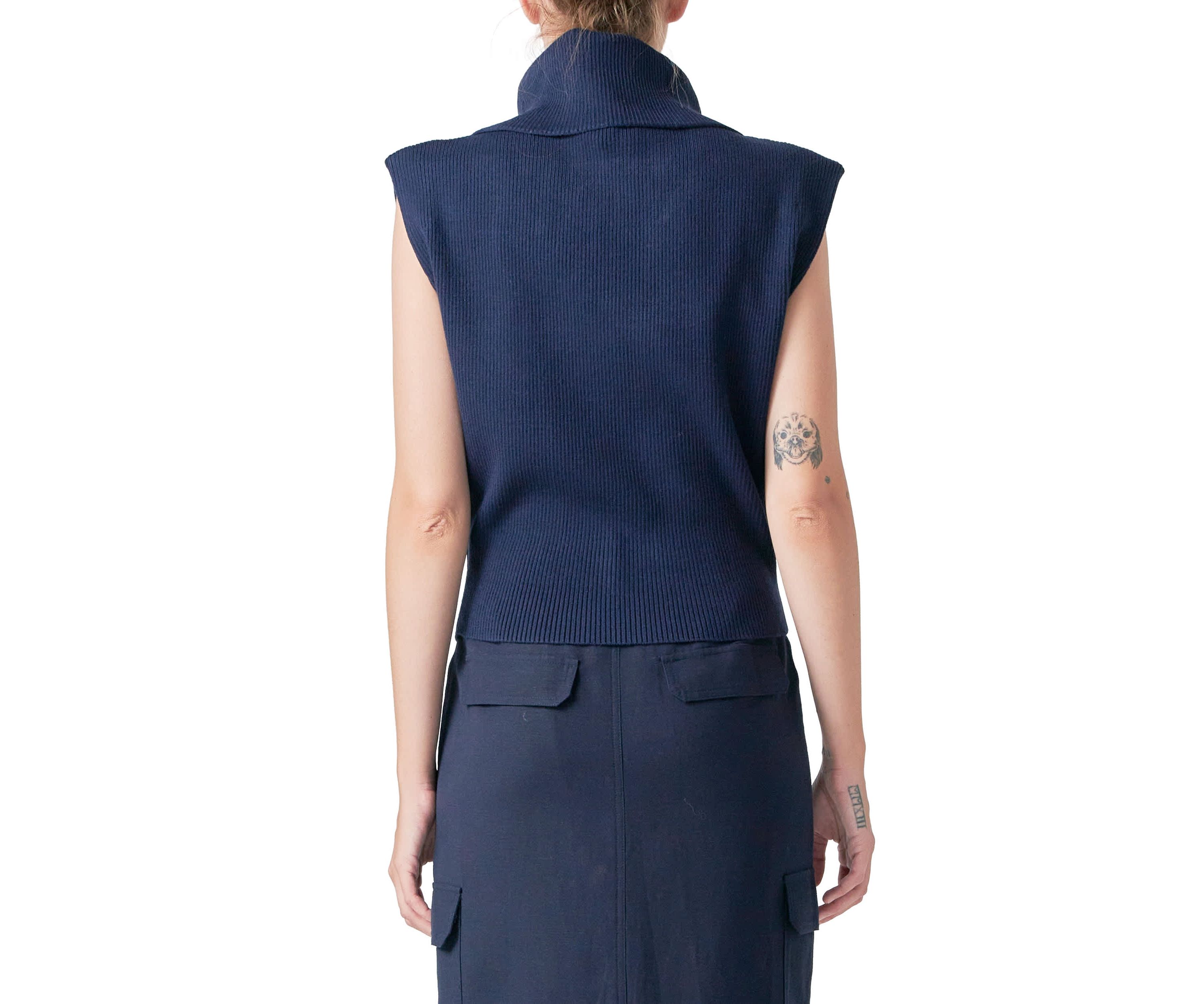 Turtleneck Sleeveless Sweater