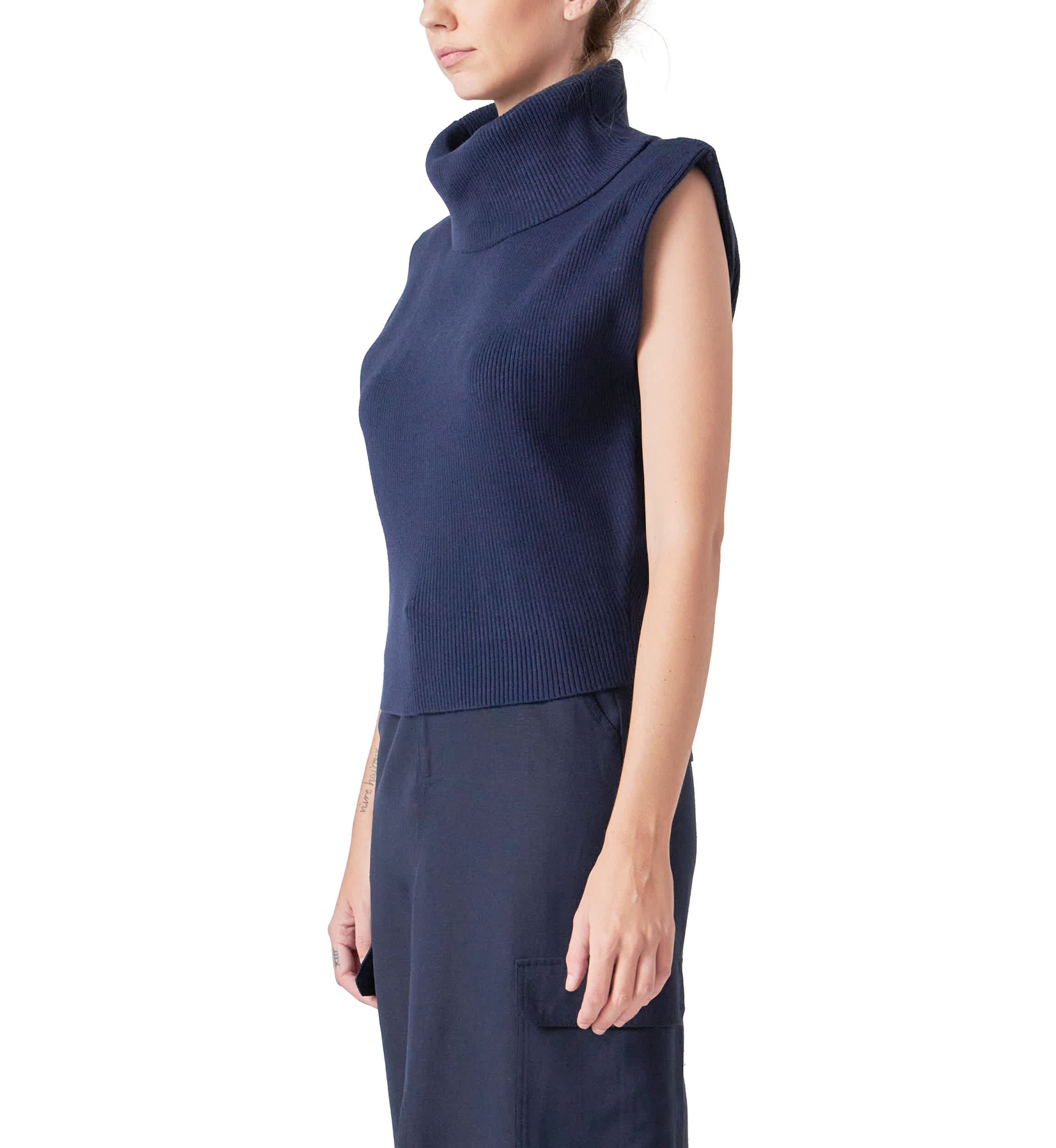 Turtleneck Sleeveless Sweater