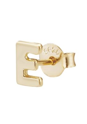 Adornia Man 14k Gold Vermeil .925 Sterling Silver Single Initial Stud Earring