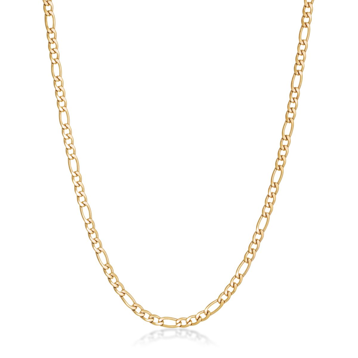 4mm Figaro Chain Necklace in Stainless Steel