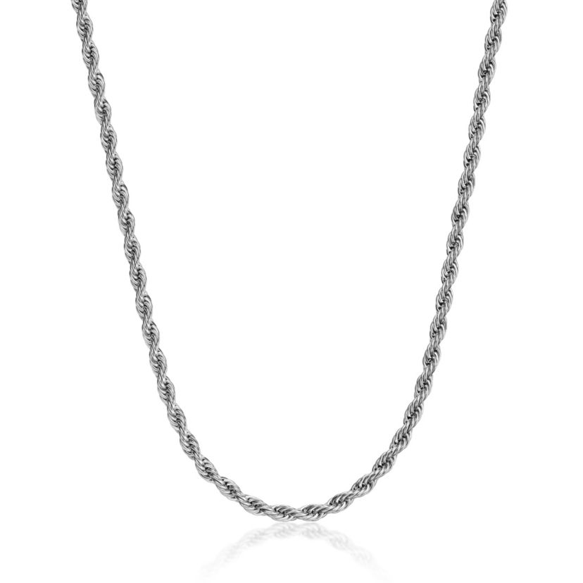Stainless Steel 6mm Rope Chain Necklace