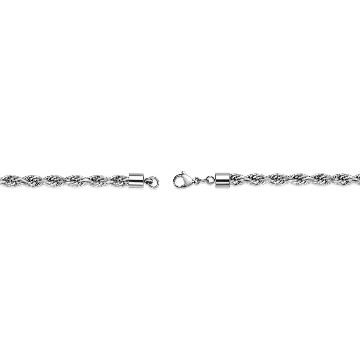Stainless Steel 6mm Rope Chain Necklace