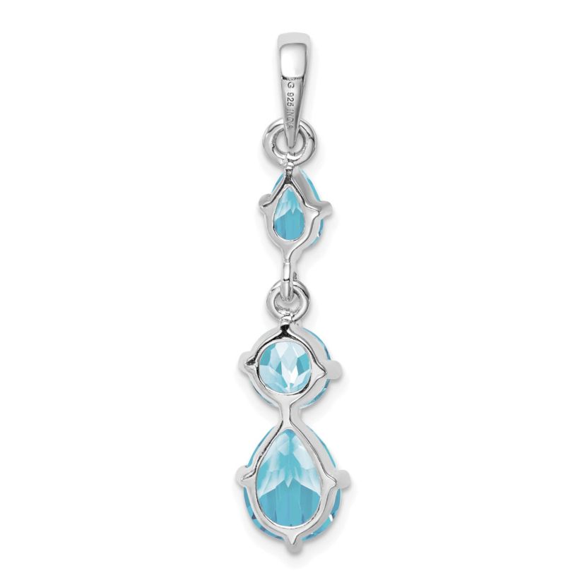 2.2 ct. t.w. Citrine Pendant in Rhodium-plated Sterling Silver