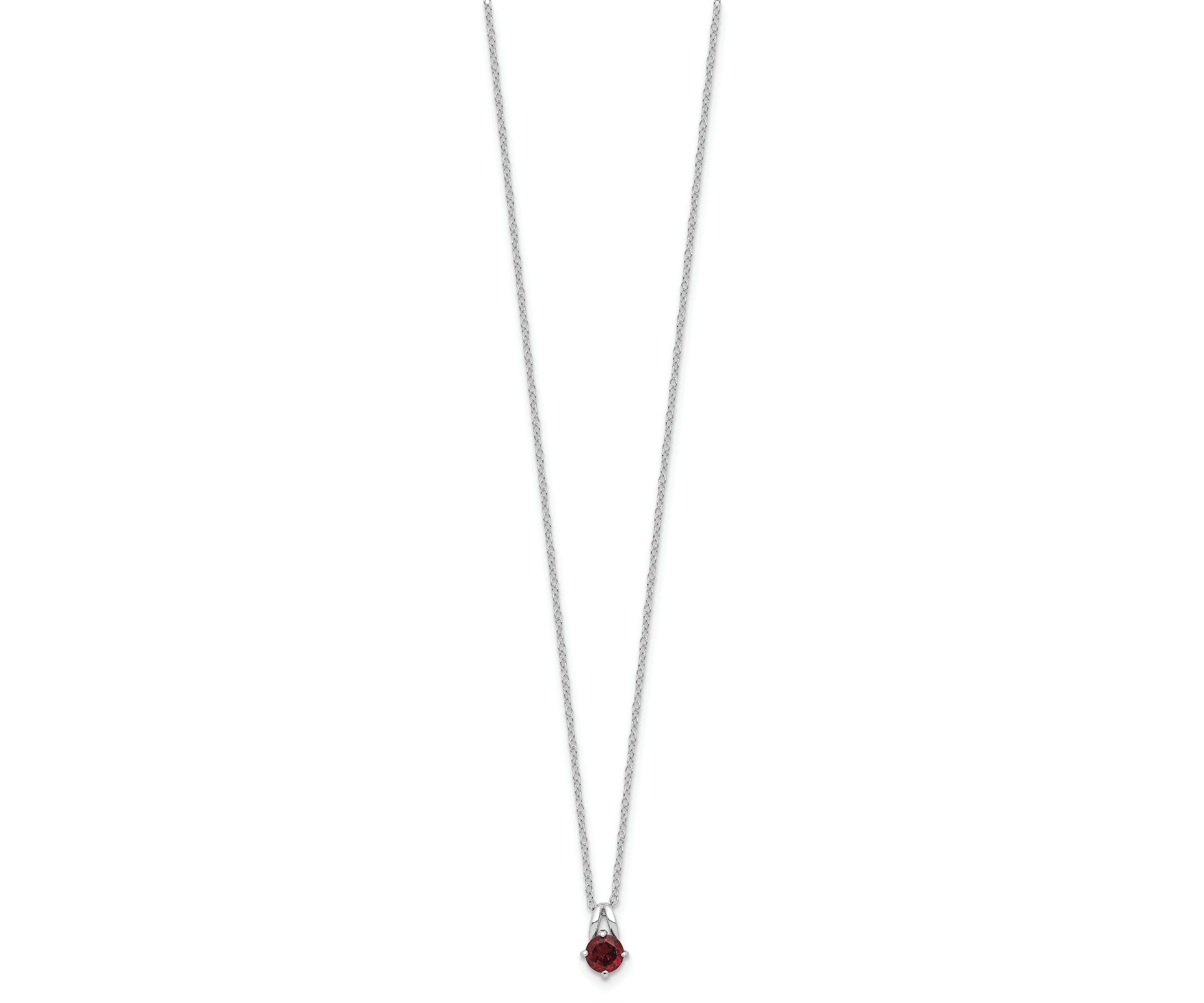 1/2 ct. t.w. Citrine 16-inch with 2-inch Extension Necklace in Rhodium-plated Sterling Silver