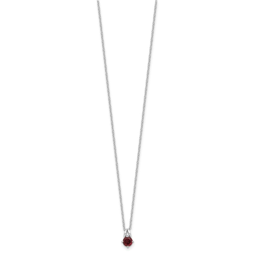1/2 ct. t.w. Citrine 16-inch with 2-inch Extension Necklace in Rhodium-plated Sterling Silver