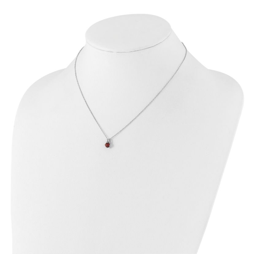 1/2 ct. t.w. Citrine 16-inch with 2-inch Extension Necklace in Rhodium-plated Sterling Silver