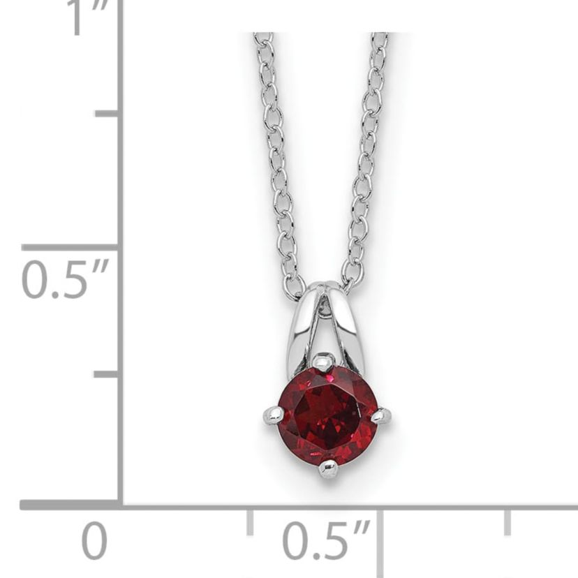 1/2 ct. t.w. Citrine 16-inch with 2-inch Extension Necklace in Rhodium-plated Sterling Silver