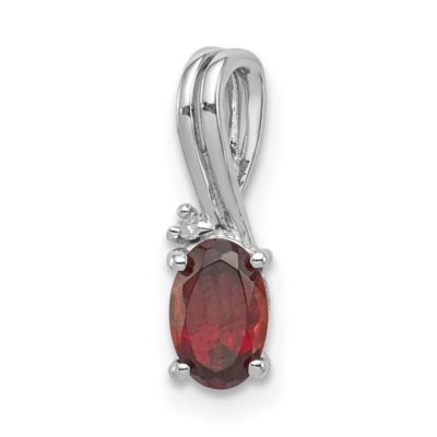 Belk & Co 1/2 ct. t.w. Sky Blue Topaz and 0.004 ct. t.w. Diamond Pendant in Rhodium-plated Sterling Silver, White