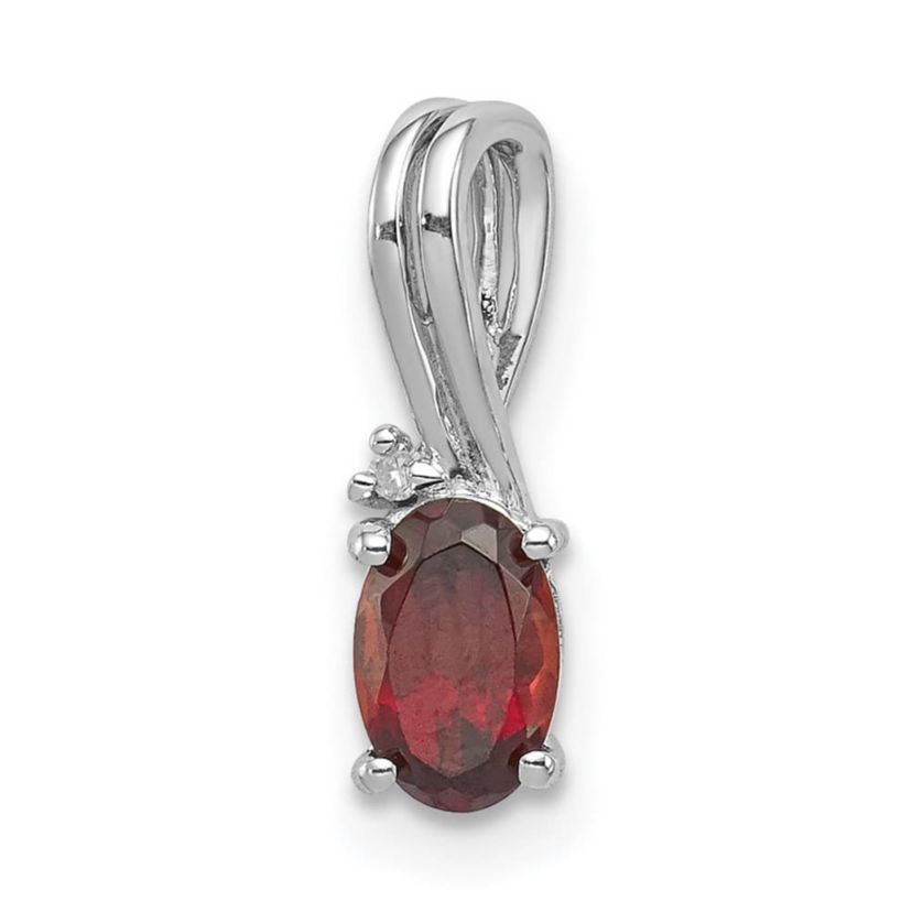 1/2 ct. t.w. Sky Blue Topaz and 0.004 ct. t.w. Diamond Pendant in Rhodium-plated Sterling Silver