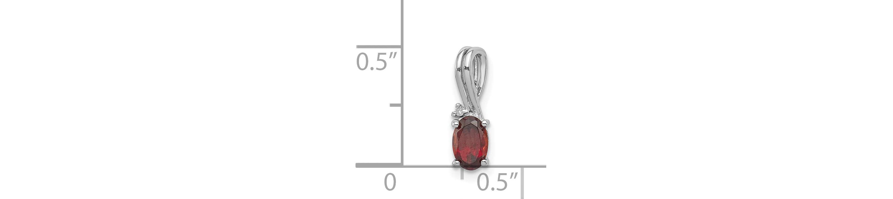 1/2 ct. t.w. Sky Blue Topaz and 0.004 ct. t.w. Diamond Pendant in Rhodium-plated Sterling Silver
