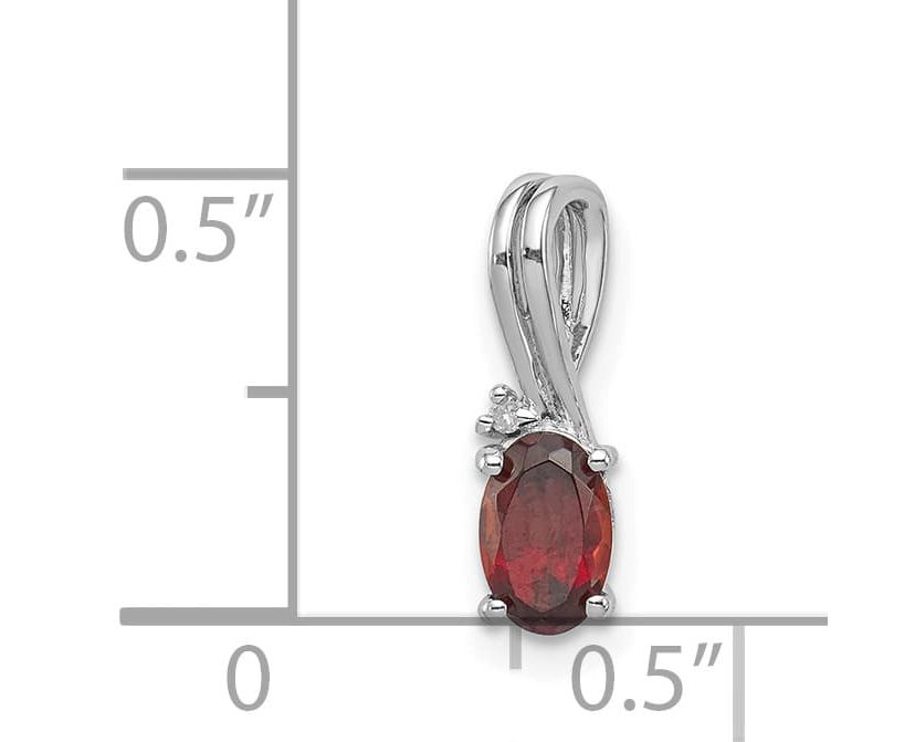 1/2 ct. t.w. Sky Blue Topaz and 0.004 ct. t.w. Diamond Pendant in Rhodium-plated Sterling Silver
