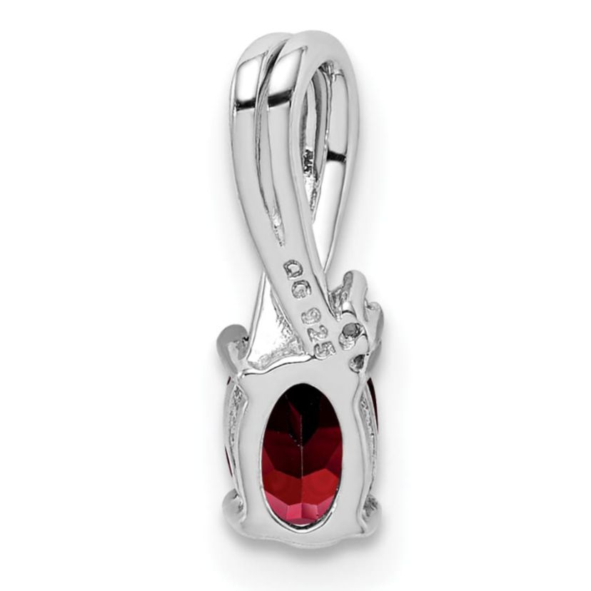 1/2 ct. t.w. Sky Blue Topaz and 0.004 ct. t.w. Diamond Pendant in Rhodium-plated Sterling Silver