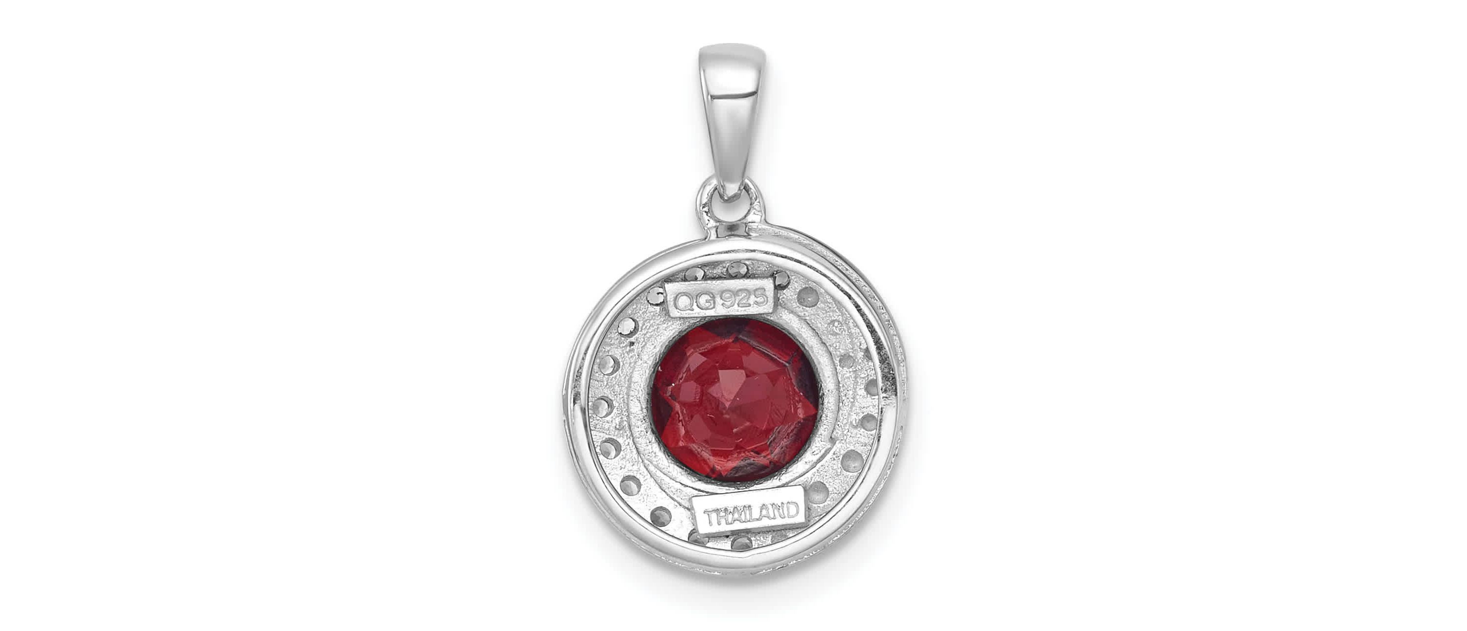 1.79 ct. t.w. Citrine and 1/5 ct. t.w. White Topaz Polished Fancy Circle Pendant in Rhodium-plated Sterling Silver