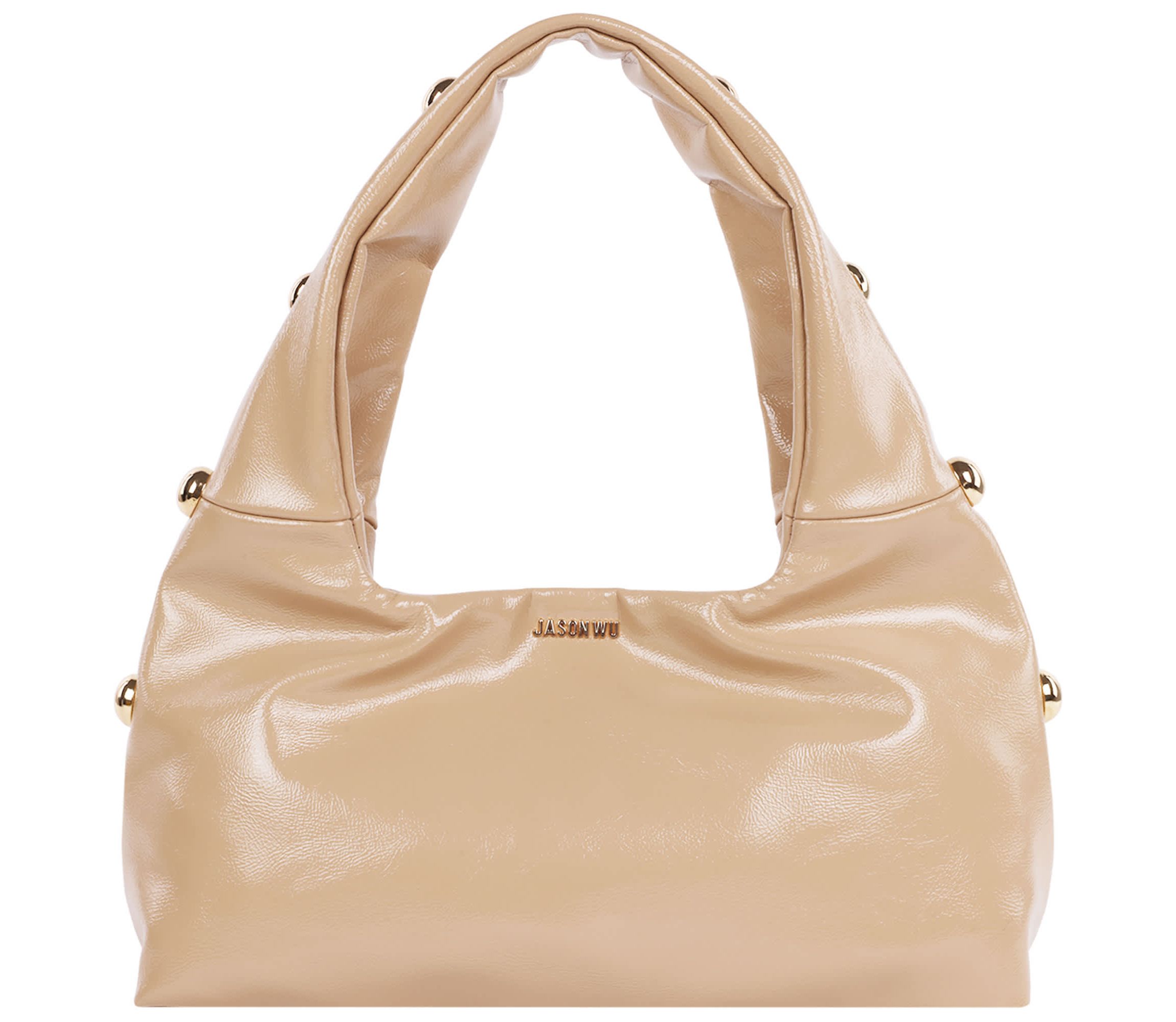 Jason Wu Studded Shoulder Bag in Crackled Finish