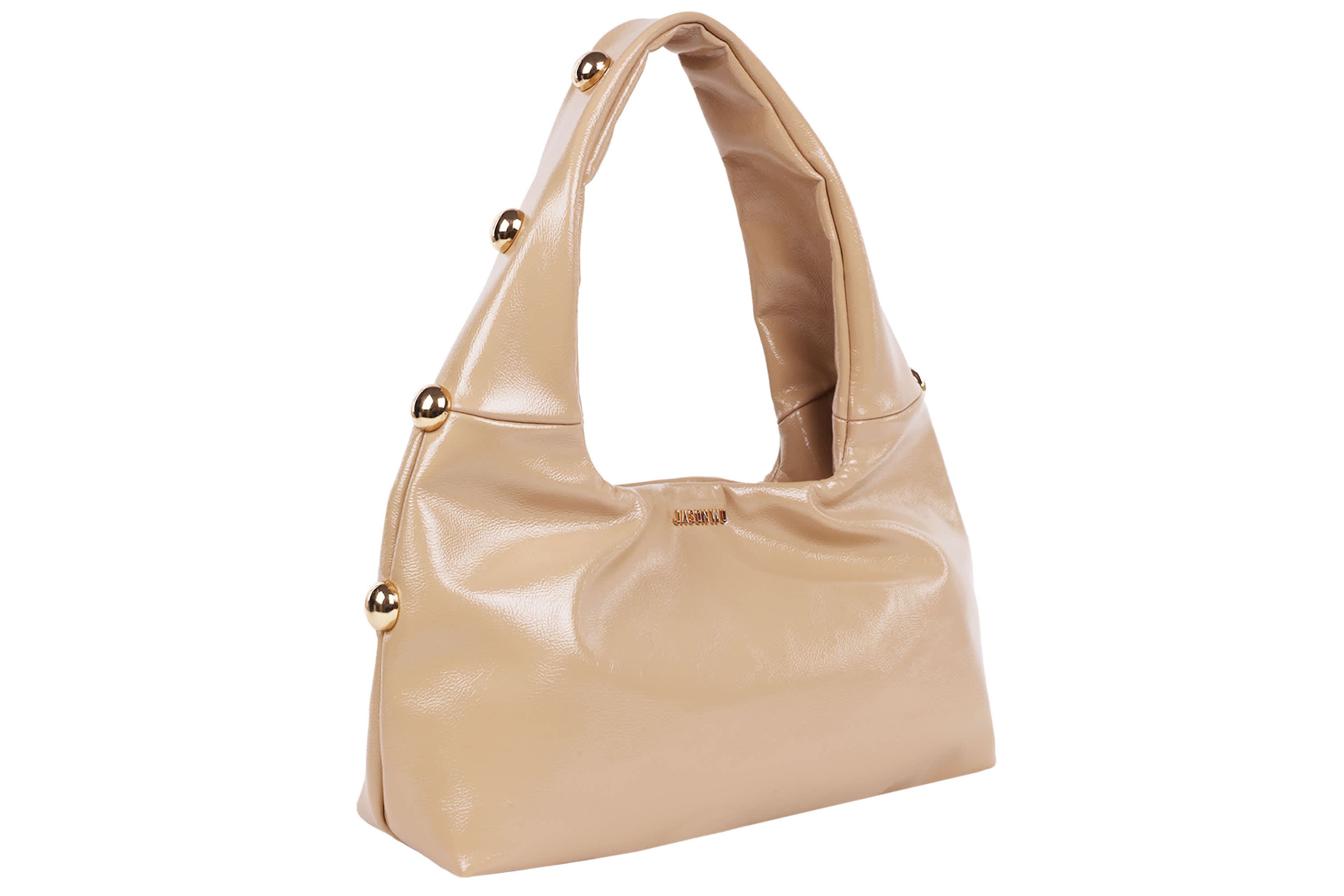 Jason Wu Studded Shoulder Bag in Crackled Finish