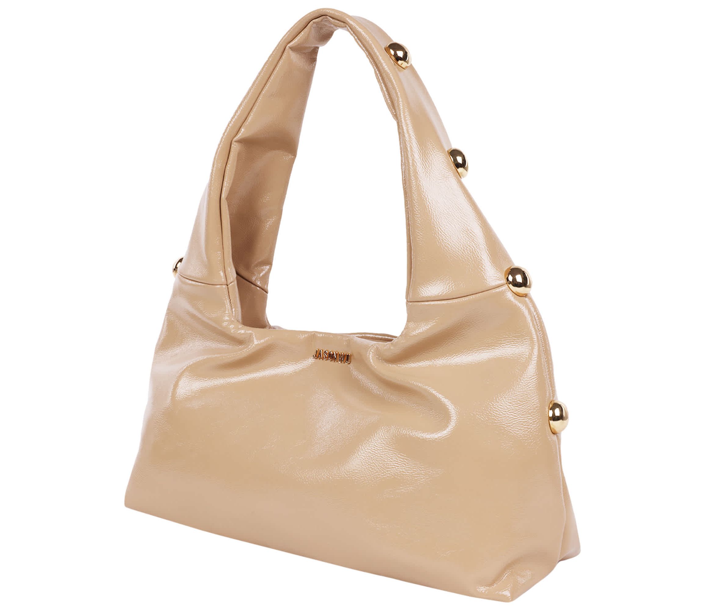 Jason Wu Studded Shoulder Bag in Crackled Finish