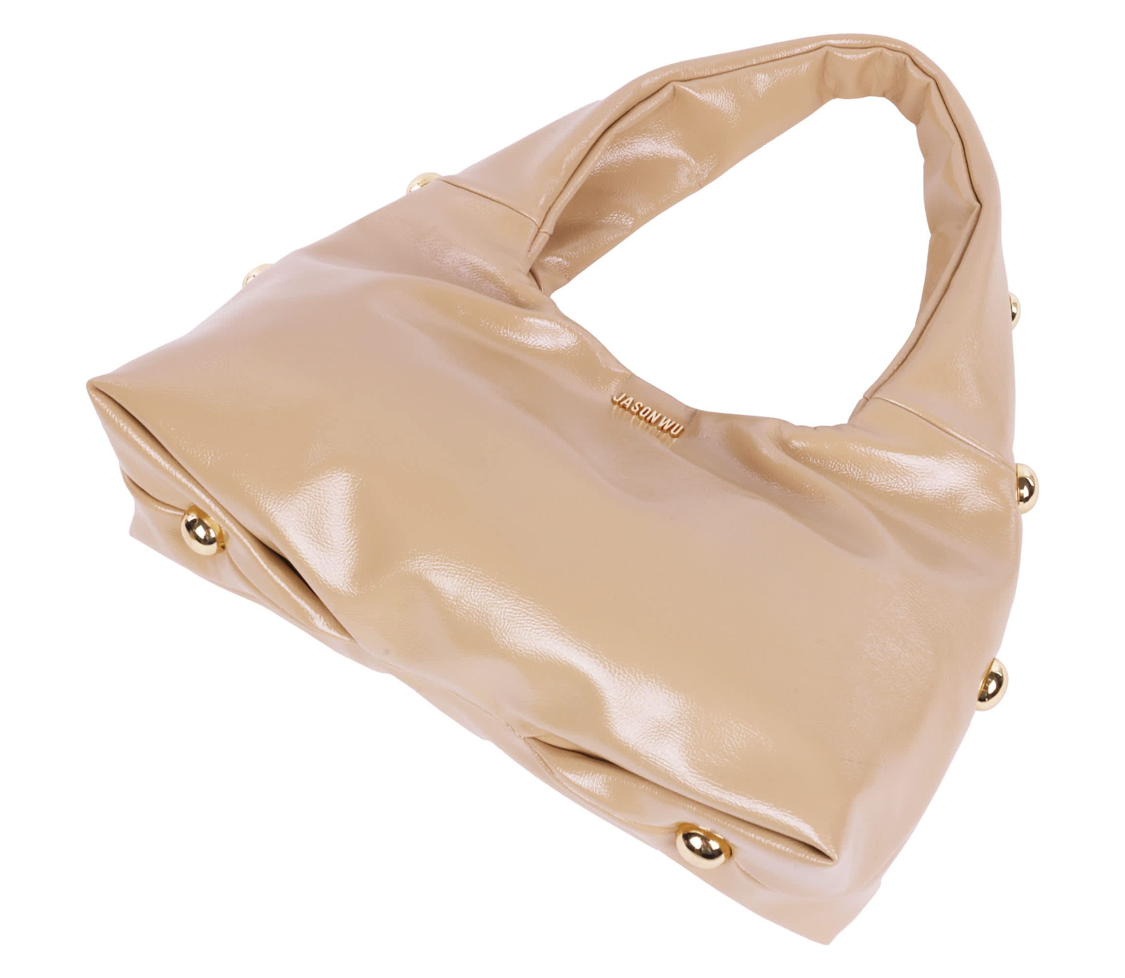 Jason Wu Studded Shoulder Bag in Crackled Finish