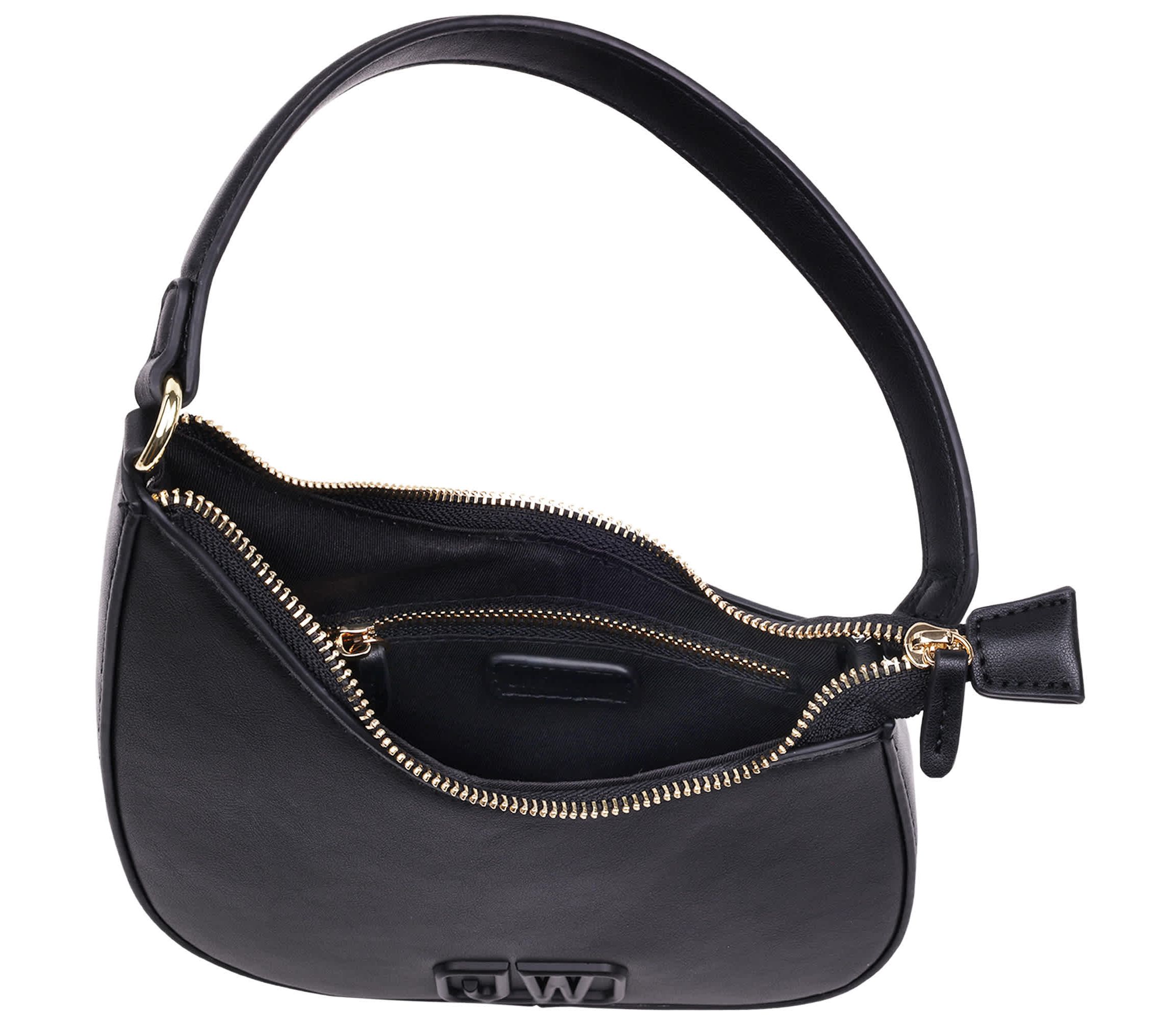 Jason Wu Smooth PU Shoulder Bag with Tonal 3D Logo